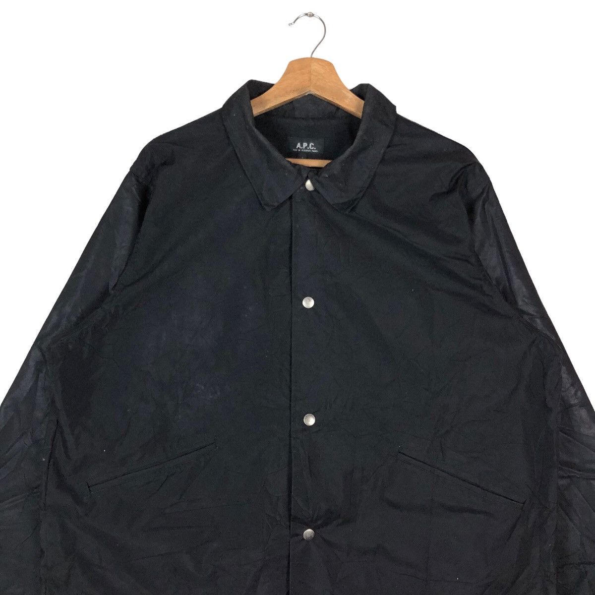 A.P.C. Vintage A.P.C. Studer Spell Out Snap Button Jacket Size US L / EU 52-54 / 3 - 2 Thumbnail