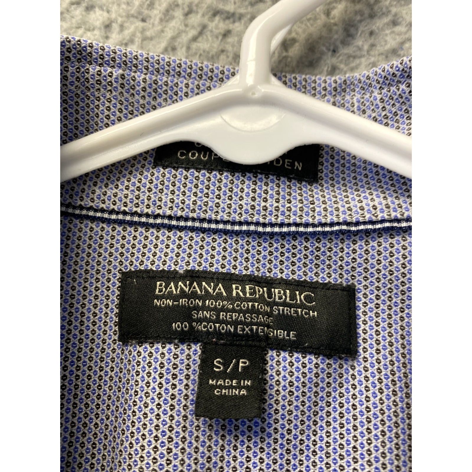 Banana Republic VINTAGE Banana Republic Dress Shirt Men's Slim Fit Long Sleeve Casual All Seasons Geometric Pattern Gray Size S Size 36R - 5 Thumbnail