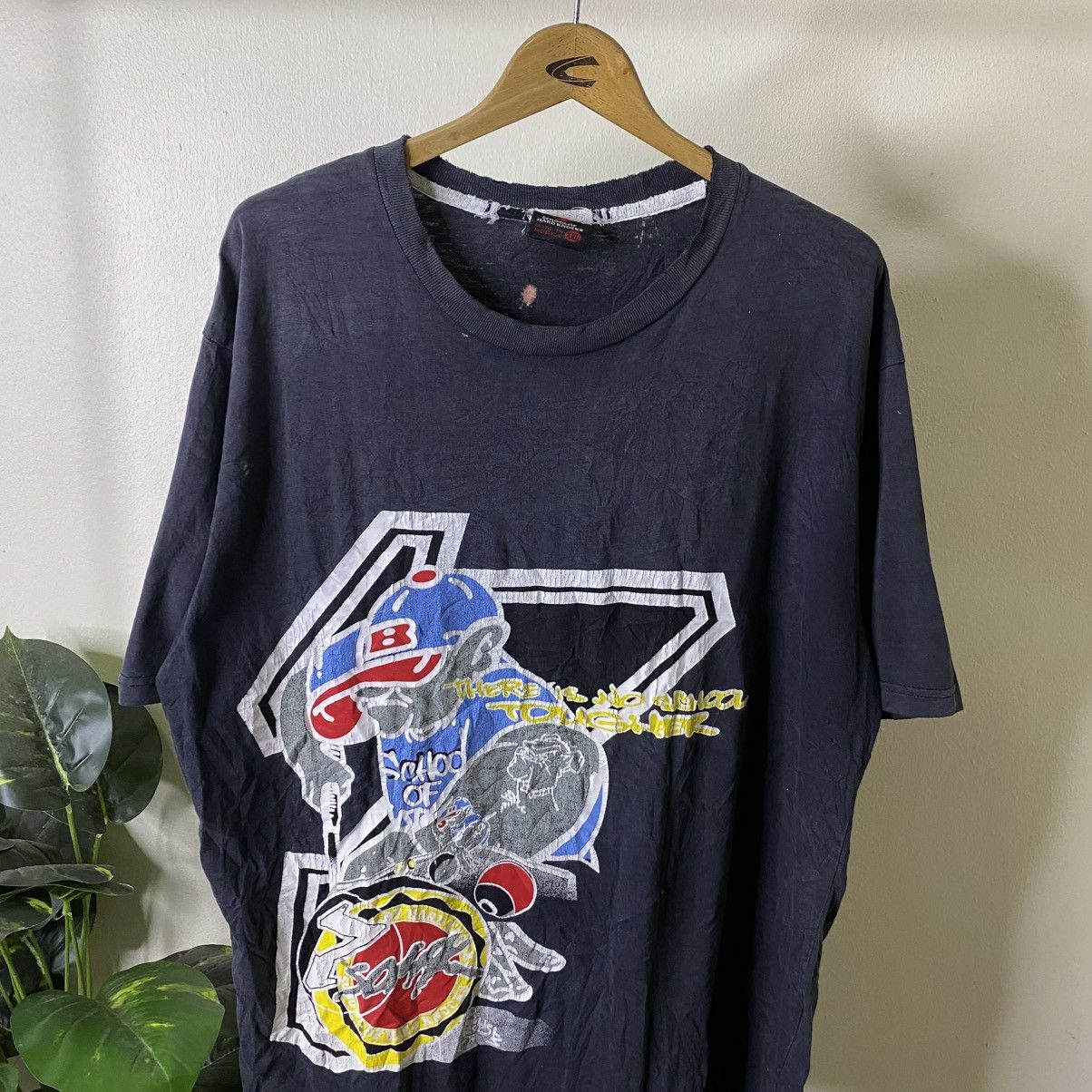 Vintage Y2K School Of Hard Knocks SOHK Hip Hop Jnco Style Faded Tee Size US XL / EU 56 / 4 - 2 Thumbnail