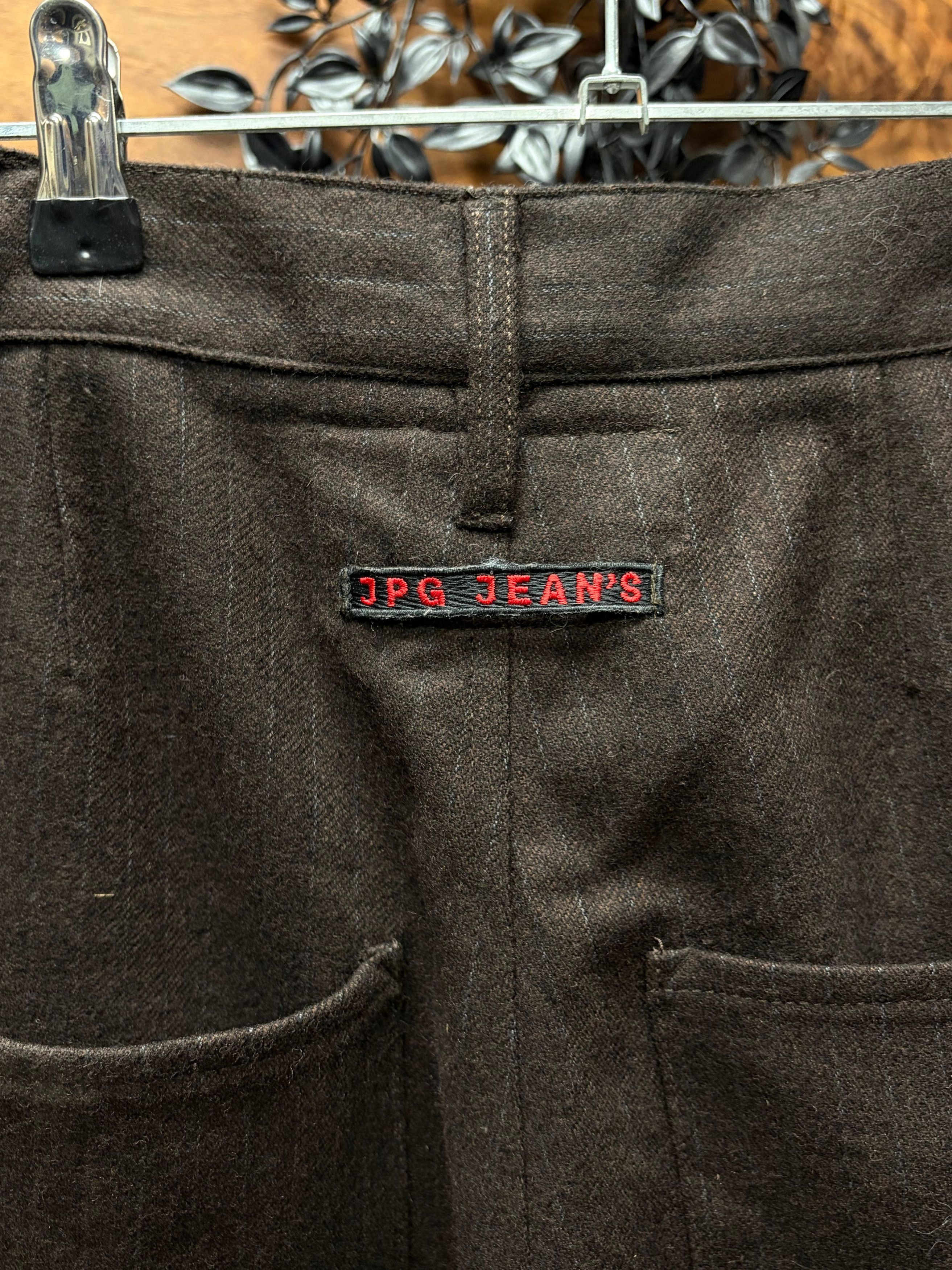 Other Vintage Jean Paul Gaultier Brown Pinstripe ‘Exposed Zip’ Shorts Size US 28 / EU 44 - 5 Thumbnail