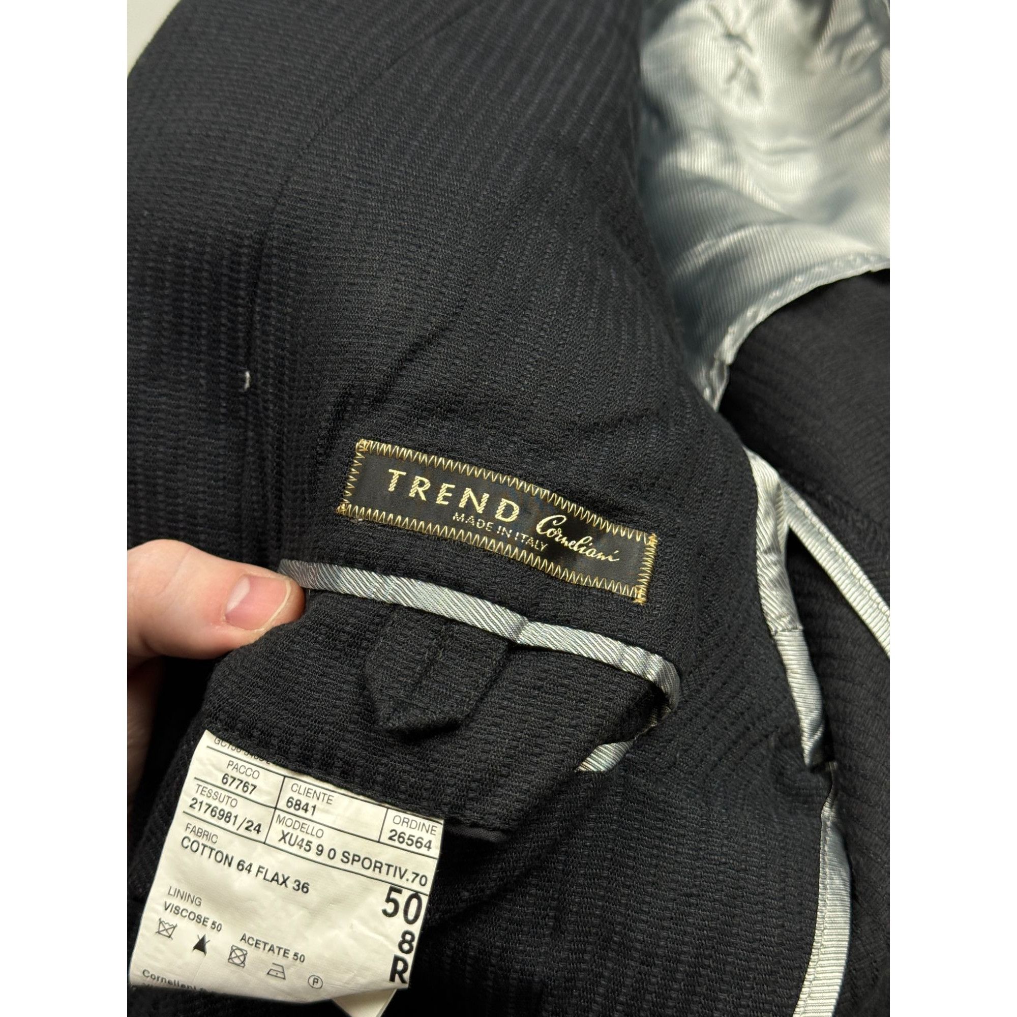 Corneliani Corneliani Trend Military Navy Style Cotton Blazer (Y1265) Size 40R - 6 Thumbnail
