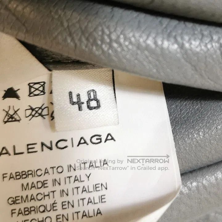 Balenciaga Balenciaga Gray Leather Jacket Fur Collar M. Size US M / EU 48-50 / 2 - 6 Thumbnail