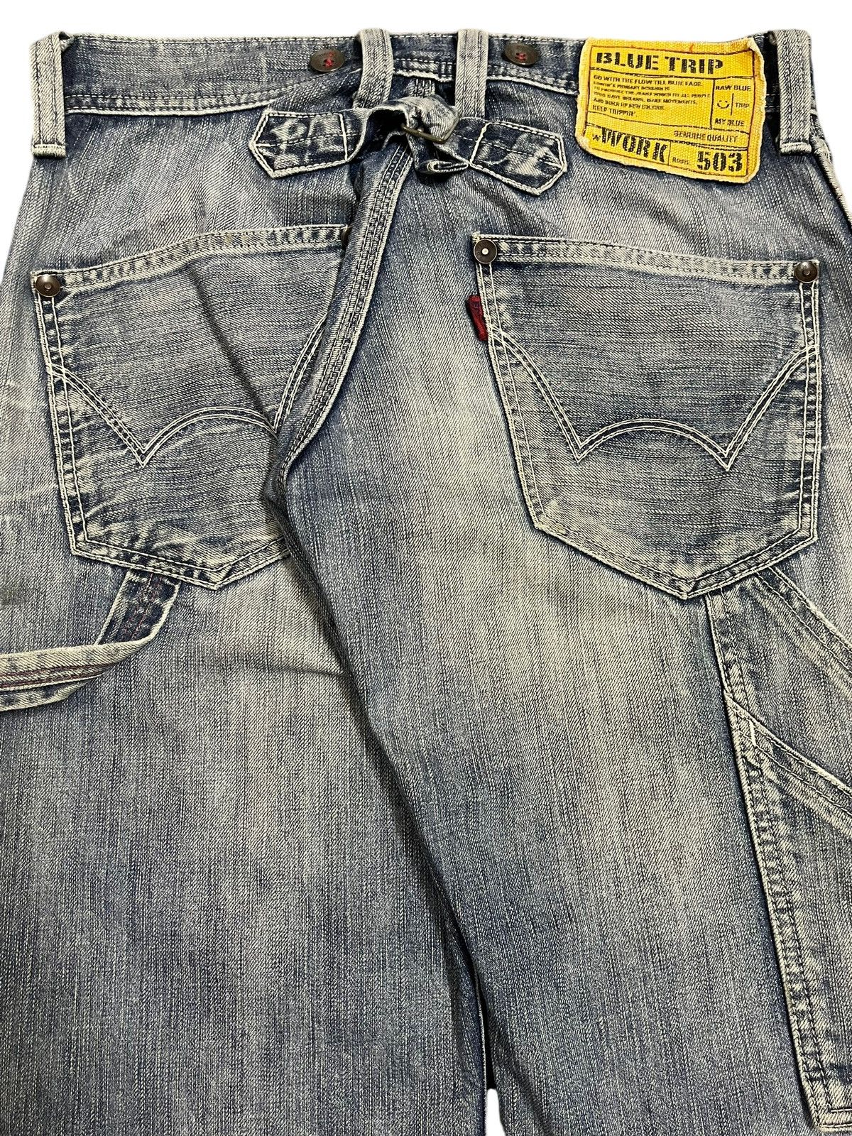 Edwin Vintage Edwin Blue Trip Faded Bleached Style Carpenter Jeans Size US 30 / EU 46 - 6 Thumbnail
