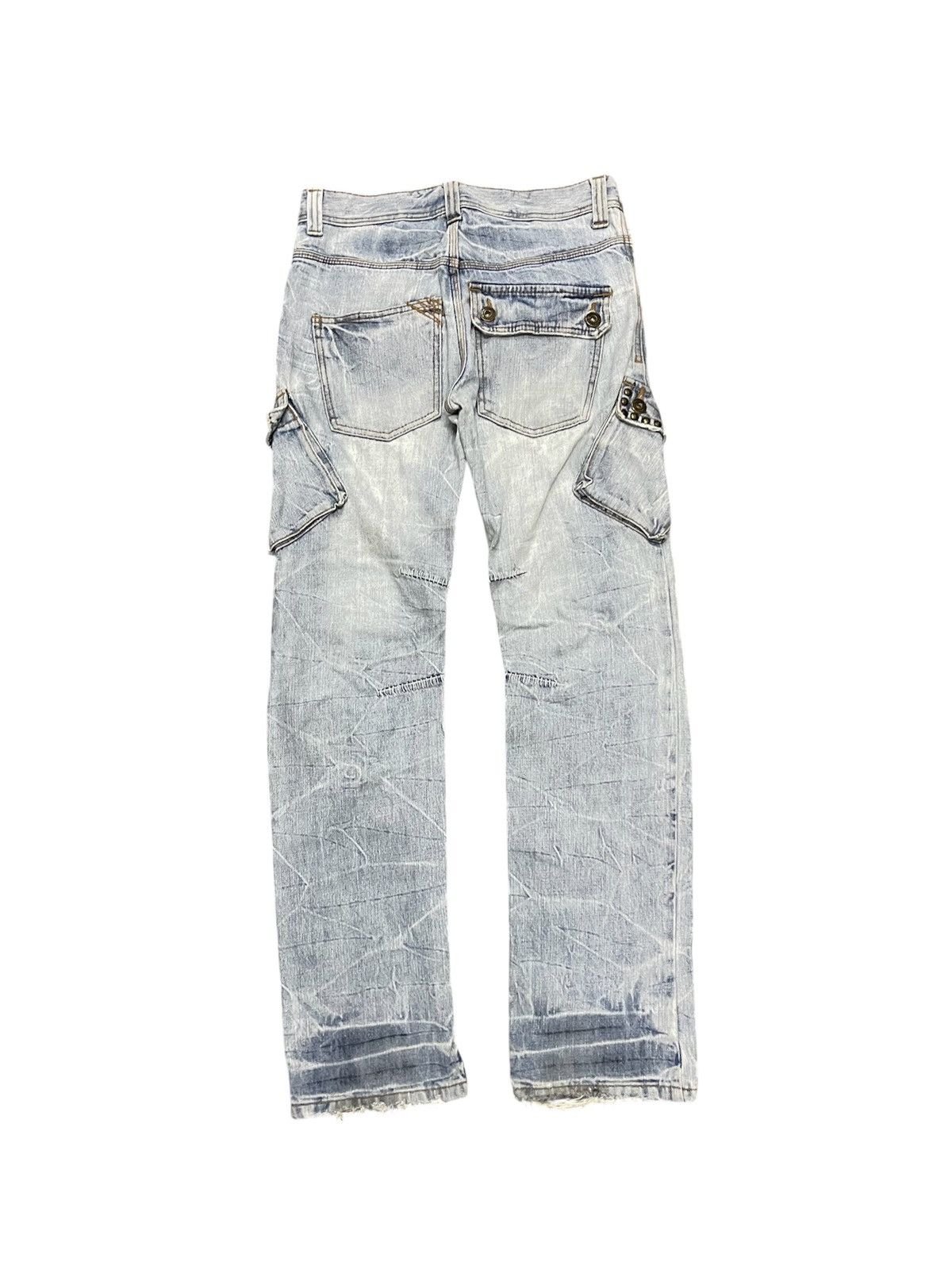 Beauty Beast 2000s TWENTY WORKS STUDDED SIDE POCKET JEANS RARE Size US 31 - 3 Thumbnail