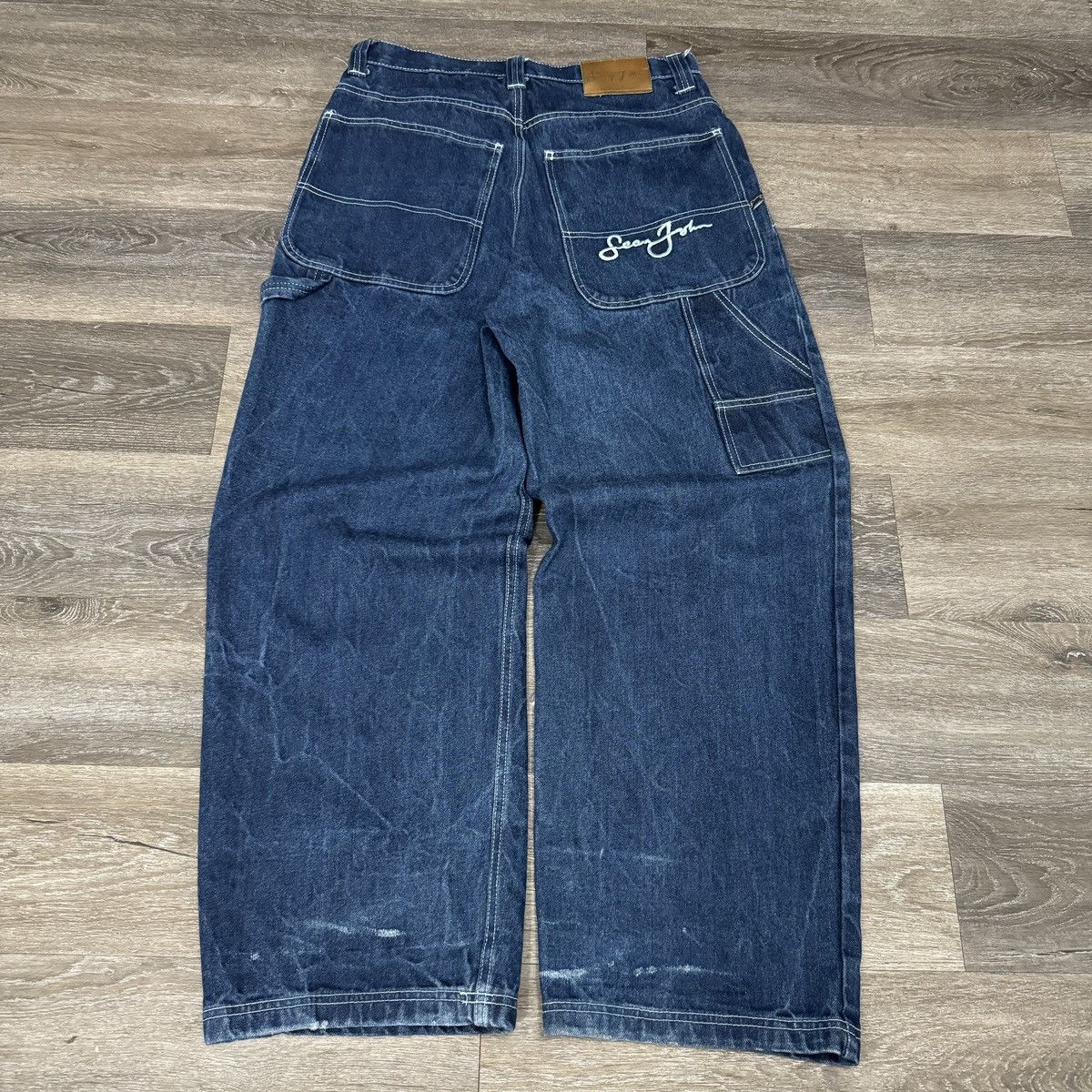 Carhartt × JNCO × Vintage Vintage Y2K Seanjohn baggy embroidered carpenter jeans Size US 33 - 1 Thumbnail