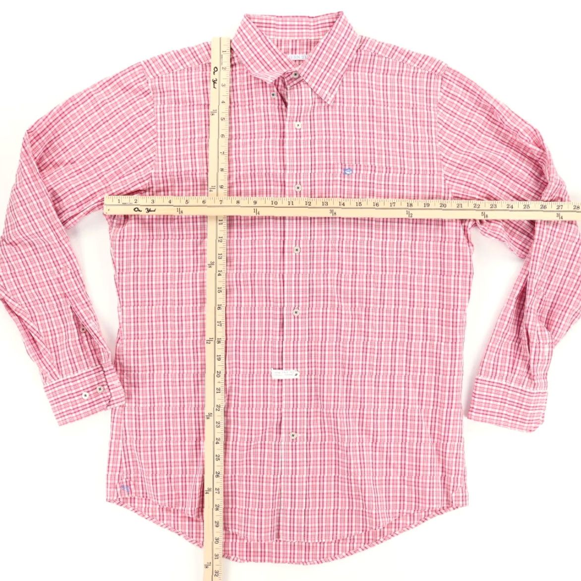 Southern Tide Southern Tide Embroidered Gingham Button Down Shirt Red Men's M Size US M / EU 48-50 / 2 - 3 Thumbnail
