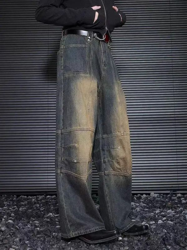 Japanese Brand VIBE Deconstructed design washed distressed baggy jeans Size US 32 / EU 48 - 8 Thumbnail