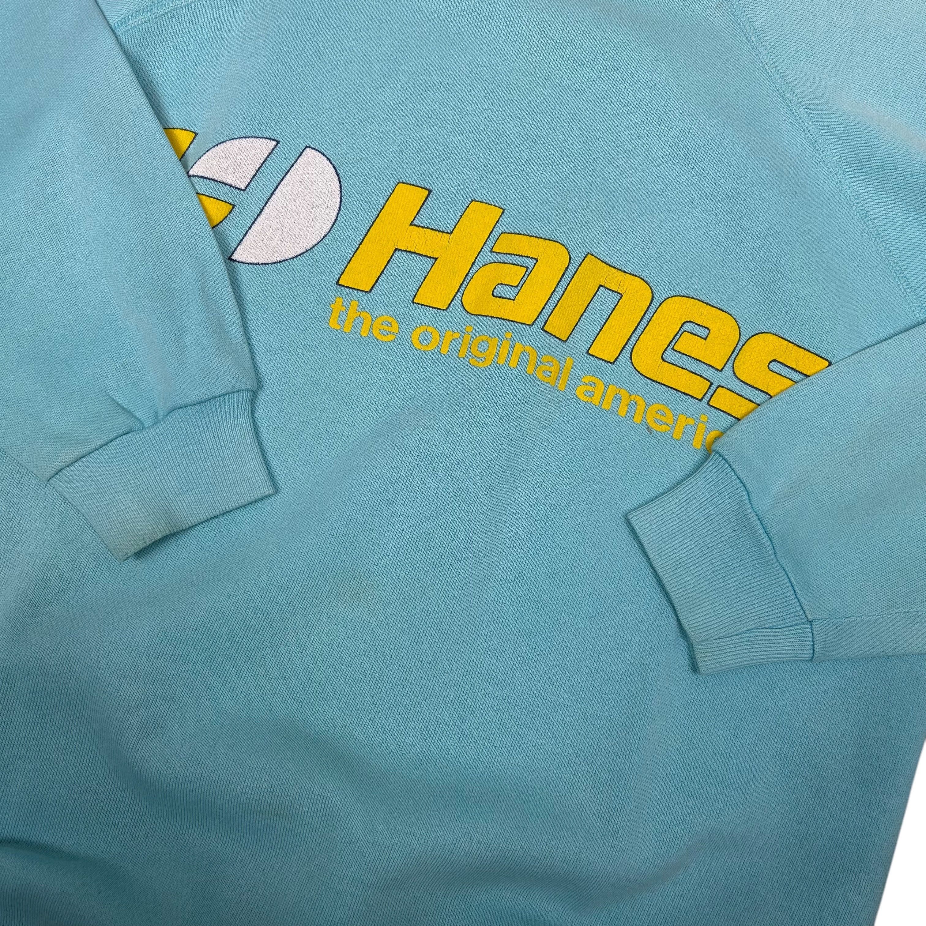 Hanes × Vintage 80s Hanes Made in USA Blue Pullover Sweatshirt Fifty L Size US L / EU 52-54 / 3 - 3 Thumbnail