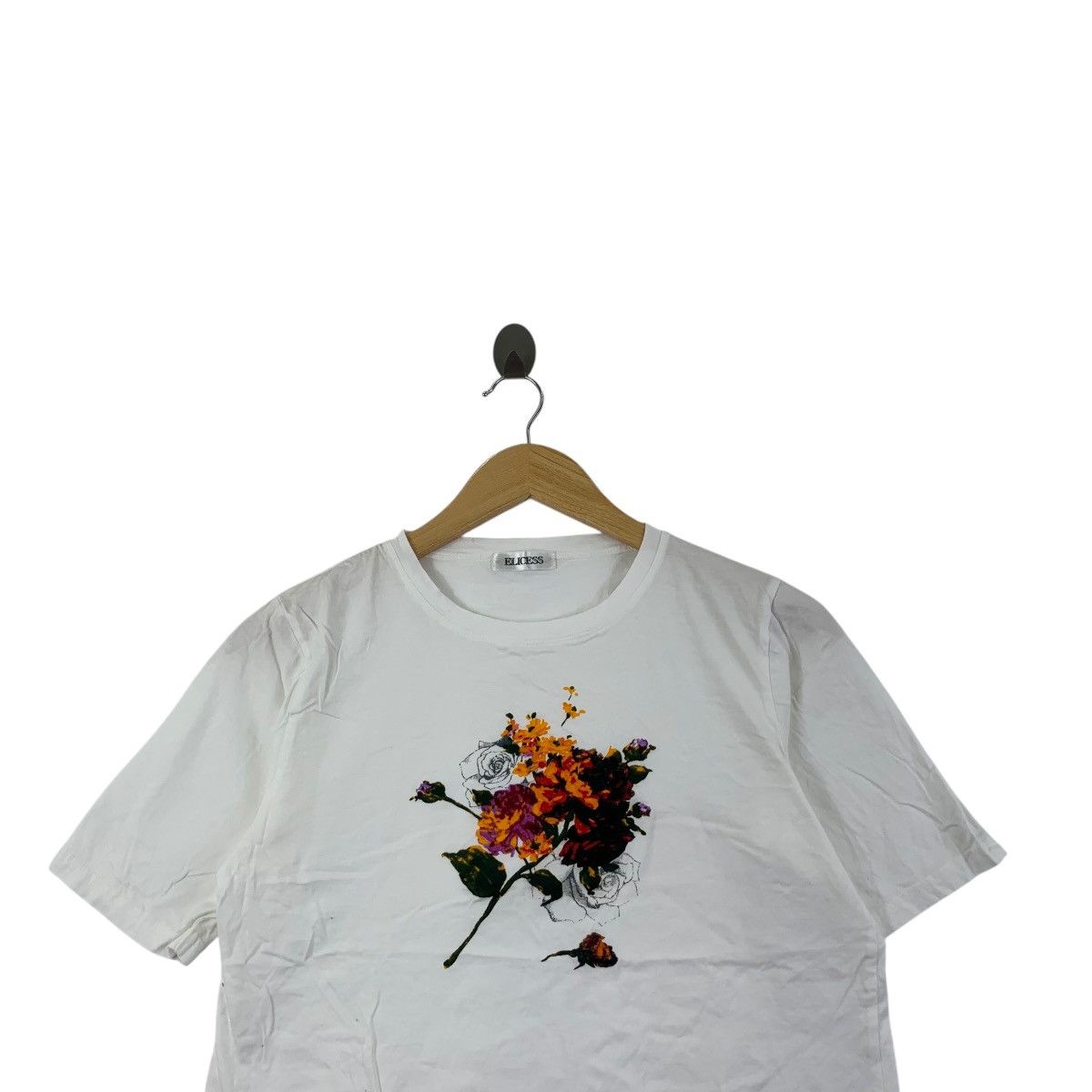 Vintage Vintage ELICESS PARIS FLOWER Floral Artwork Painting Tee Size S / US 4 / IT 40 - 2 Thumbnail