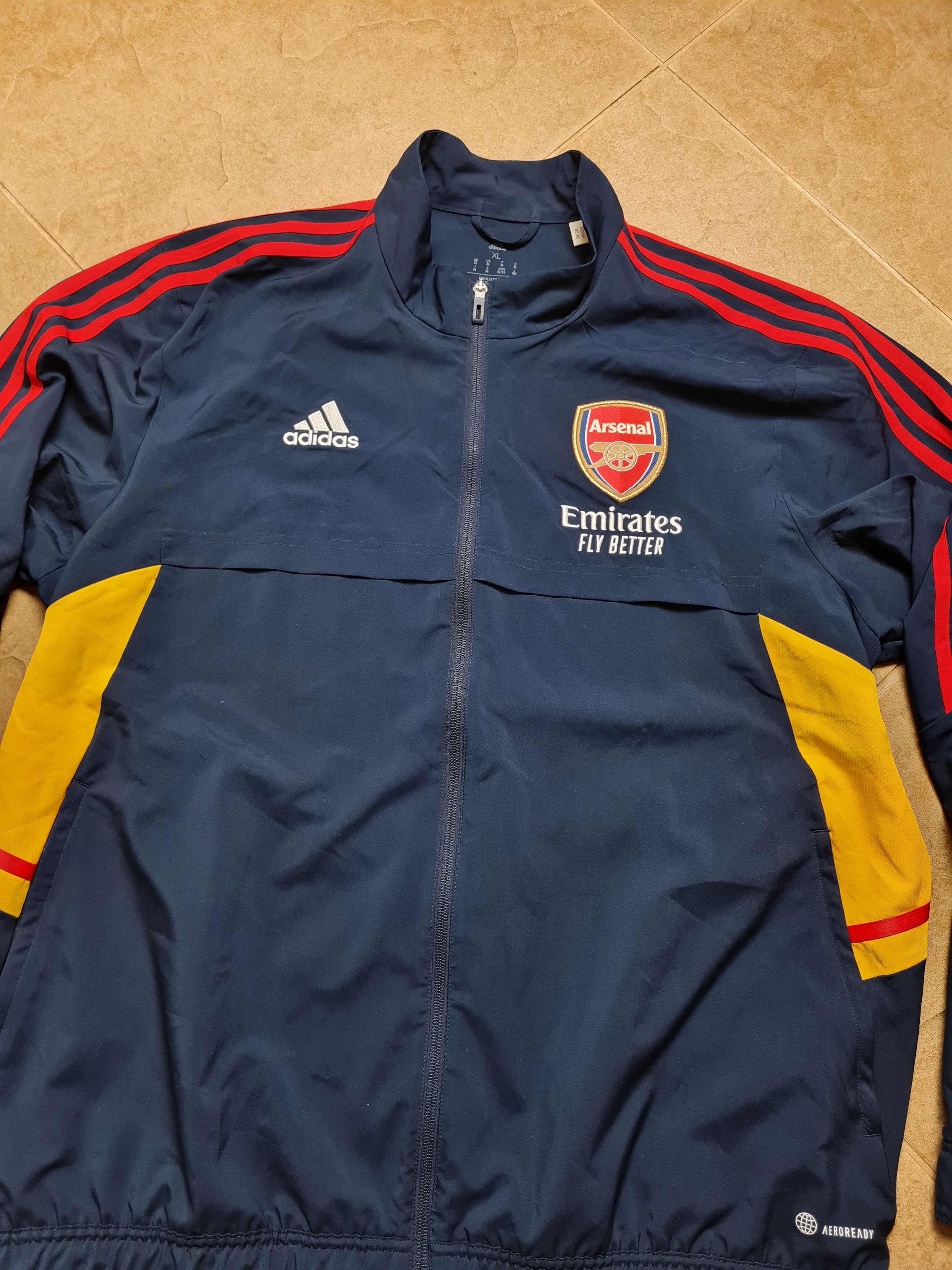 Adidas Track Top Adidas Football Jacket Arsenal 2022/2023 Soccer Size US XL / EU 56 / 4 - 4 Thumbnail