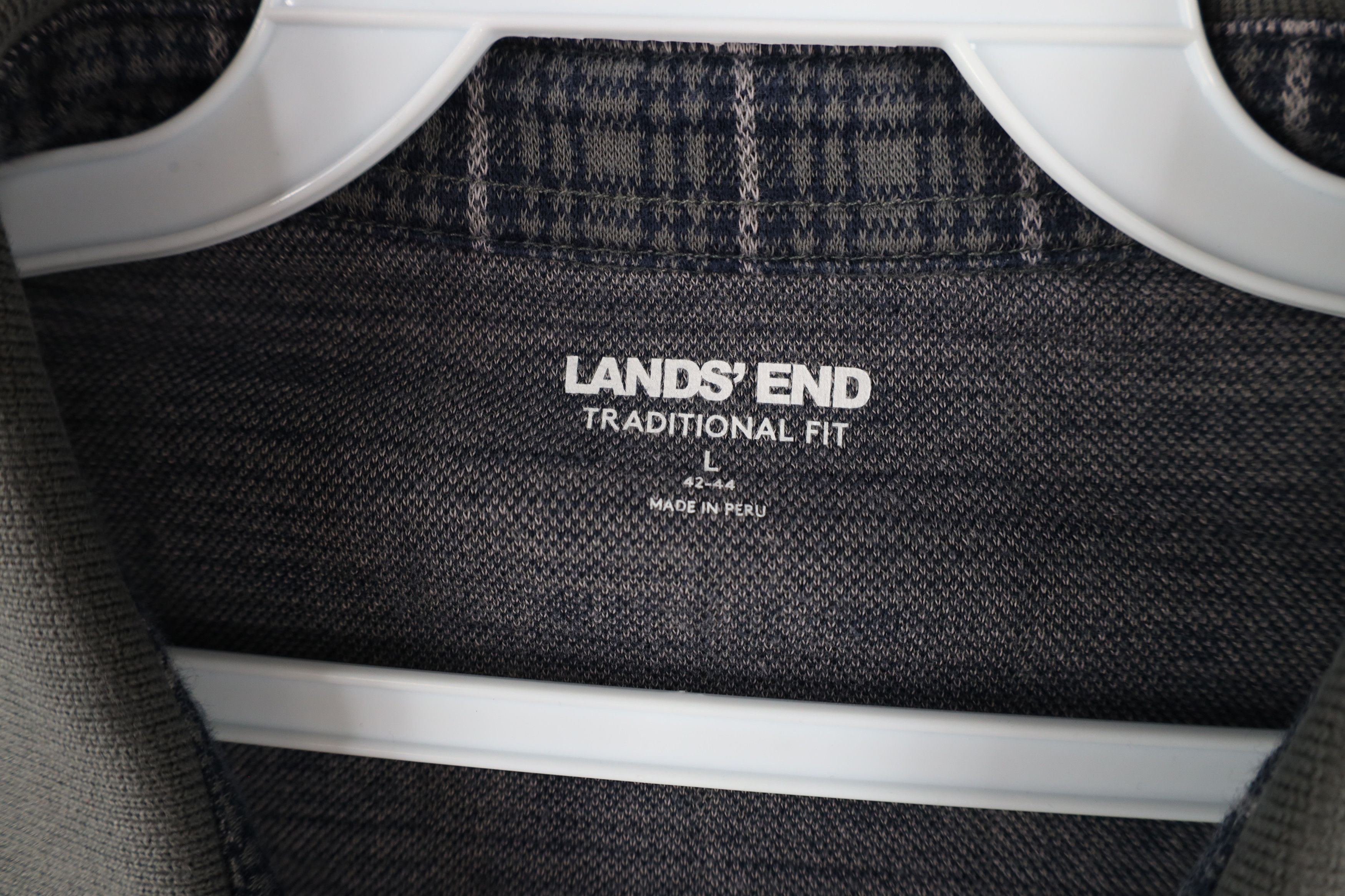 Lands' End × Vintage Vintage Y2K Lands End Long Sleeve Rugby Polo Shirt Plaid Size US L / EU 52-54 / 3 - 5 Thumbnail