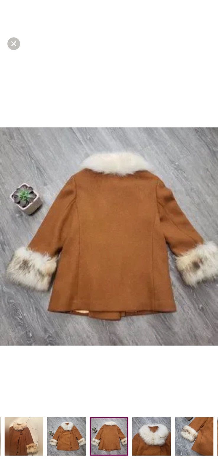 Other Fur Trimmed Women's Coat Suede William Frohman Size S / US 4 / IT 40 - 5 Thumbnail