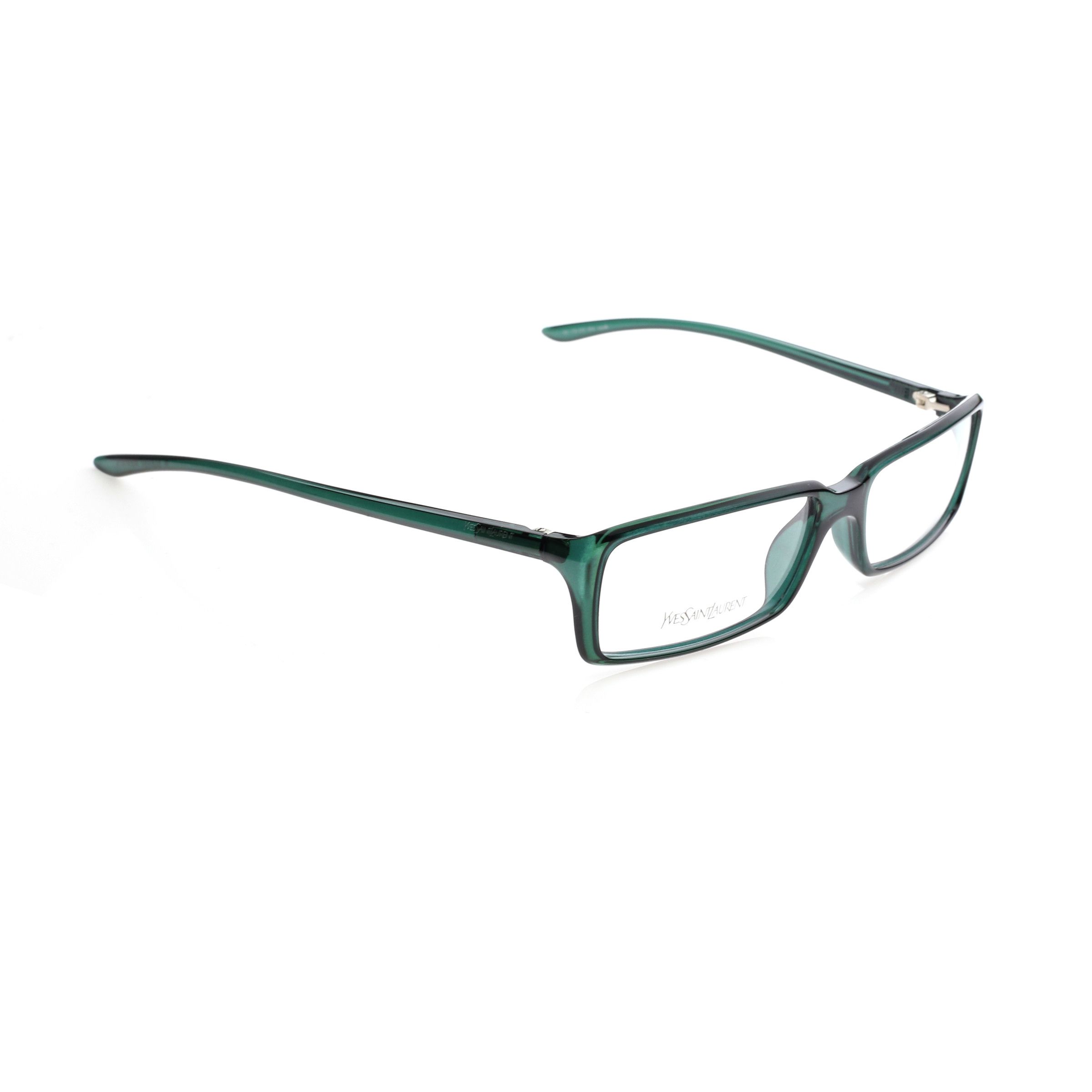 Yves Saint Laurent Yves Saint Laurent FW2003 Dark Green Transparent Glasses Size ONE SIZE - 1 Thumbnail