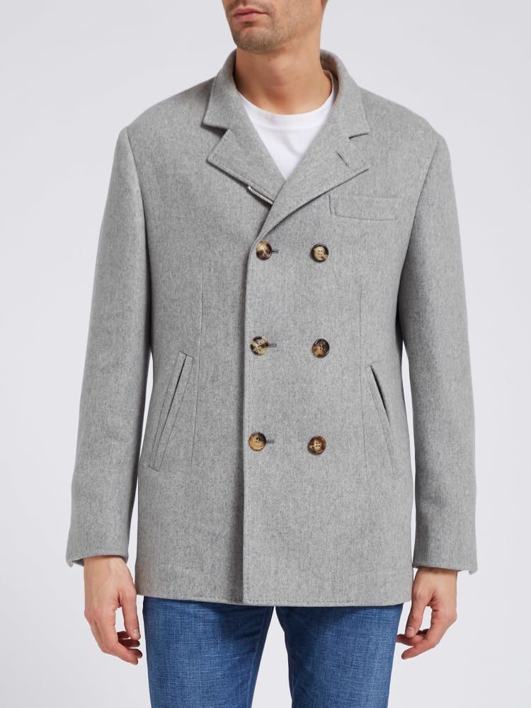 Brunello Cucinelli o1w1db10924 Rev Wr Cash Outerwear in Light Grey Size US XL / EU 56 / 4 - 1 Preview