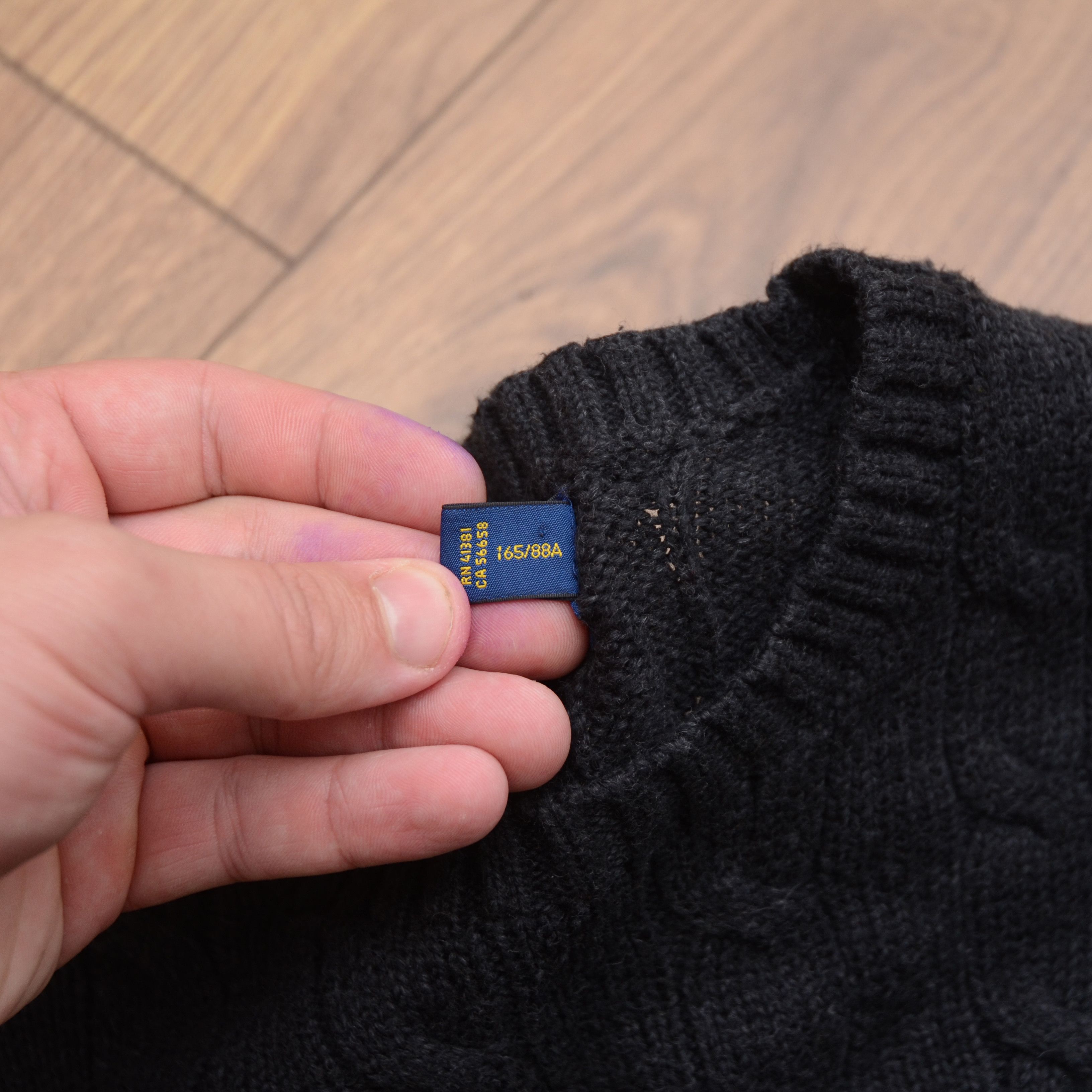 Polo Ralph Lauren Polo Ralph Lauren Unisex Black Cable Knit Sweater Jumper Size US XS / EU 42 / 0 - 13 Thumbnail