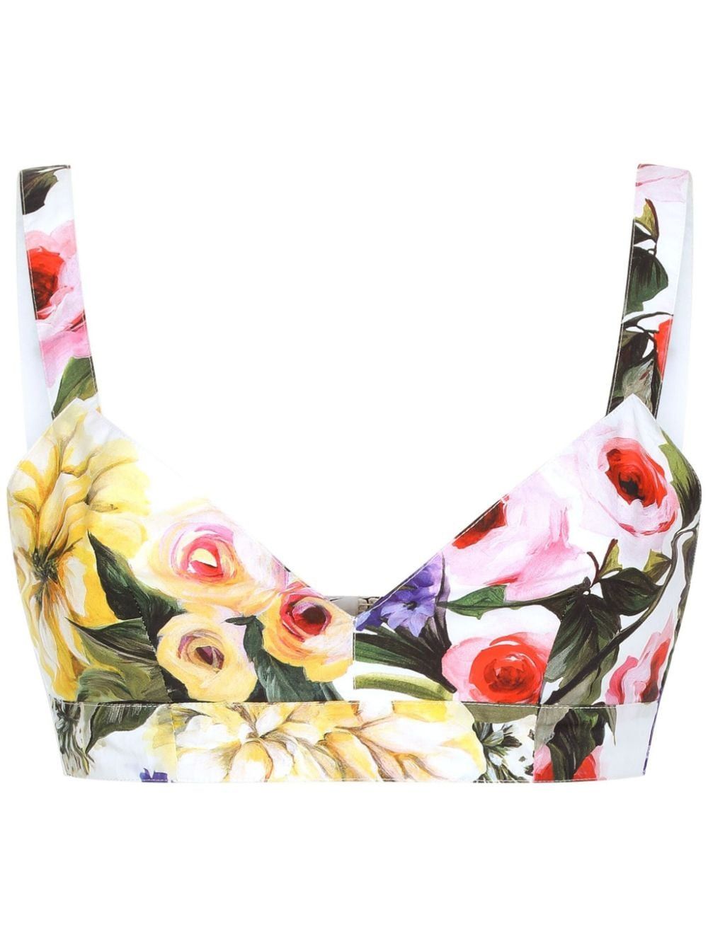 Dolce & Gabbana GIARDINO PRINTED COTTON BRA Size S / US 4 / IT 40 - 1 Thumbnail