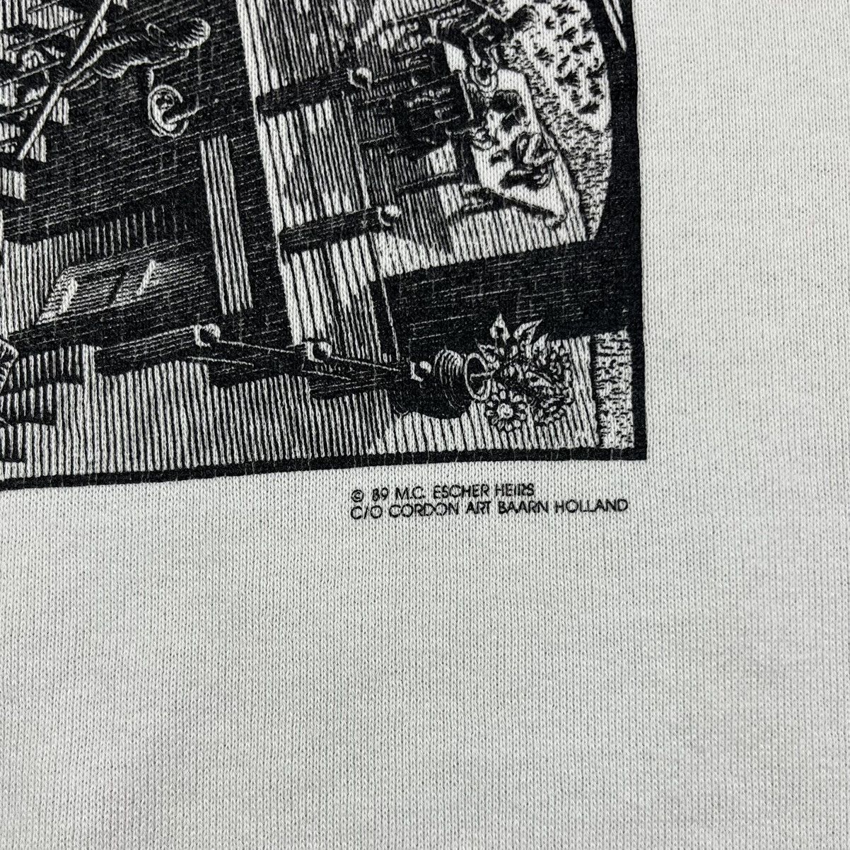 Vintage MC Escher Relativity Stairs Vintage 90s Sweatshirt Chopped Size US L / EU 52-54 / 3 - 5 Thumbnail