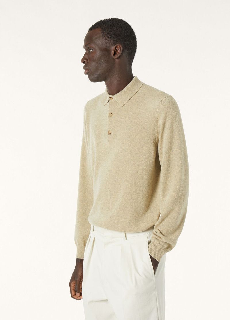 Loro Piana o1w1db10226 FAO4223 Arona Polo Shirt in Beige Size US L / EU 52-54 / 3 - 4 Thumbnail