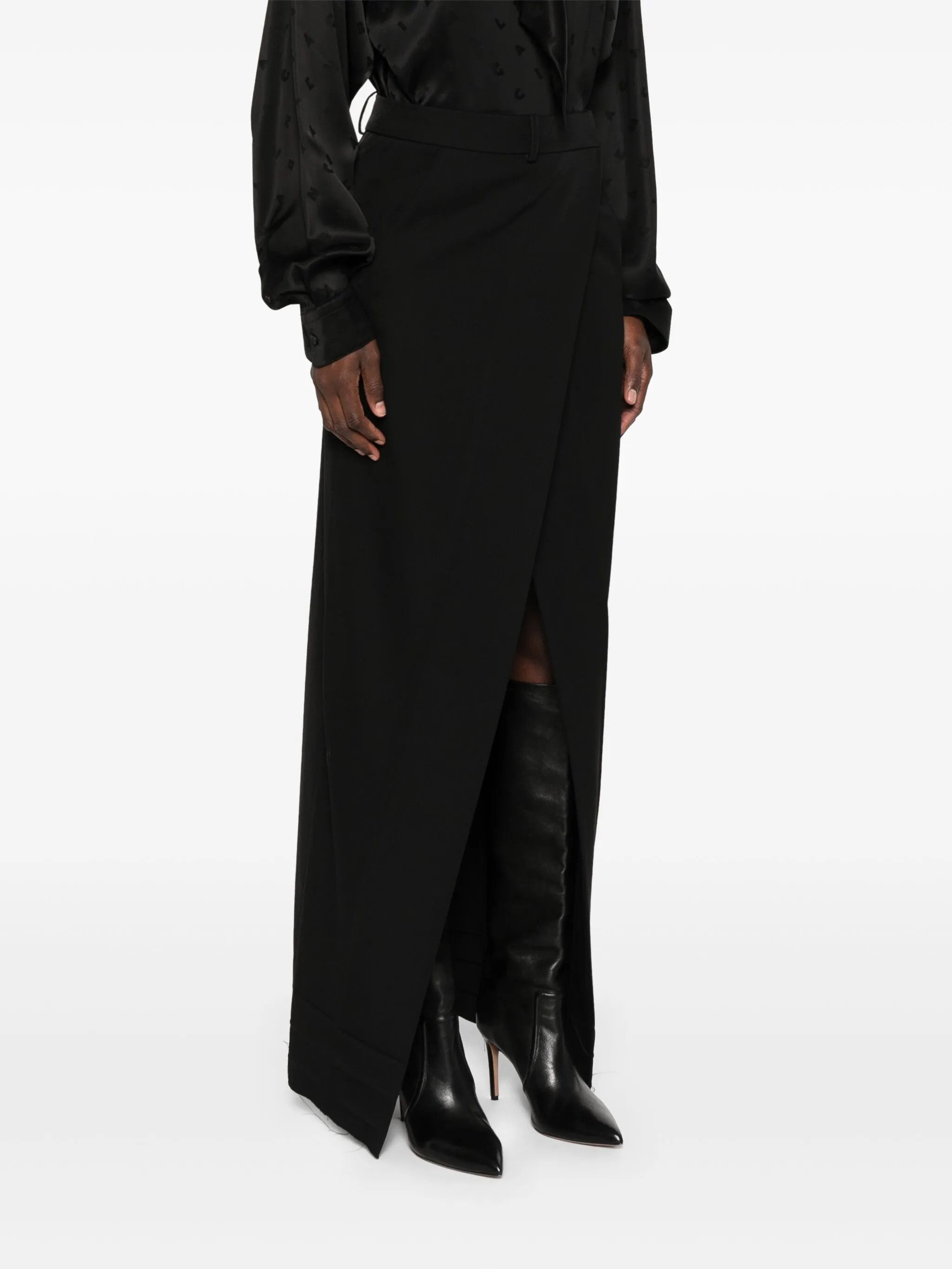 Balenciaga o1y0625 Maxi Skirt in Black Size 26" / US 2 / IT 38 - 3 Thumbnail
