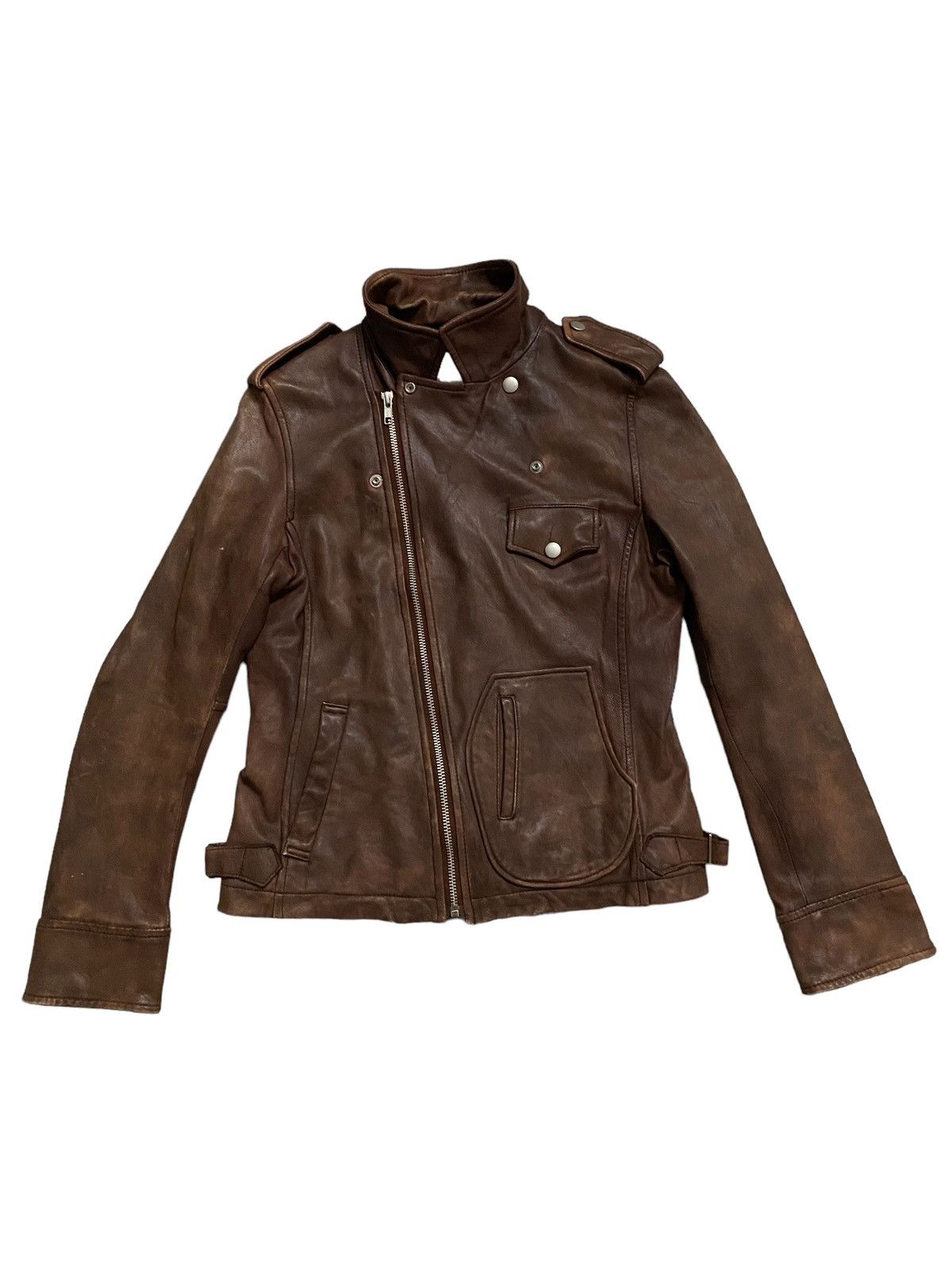 Issey Miyake × Vintage Vintage Issey Miyake Sunaokuwahara Leather Jacket Size M / US 6-8 / IT 42-44 - 12 Thumbnail