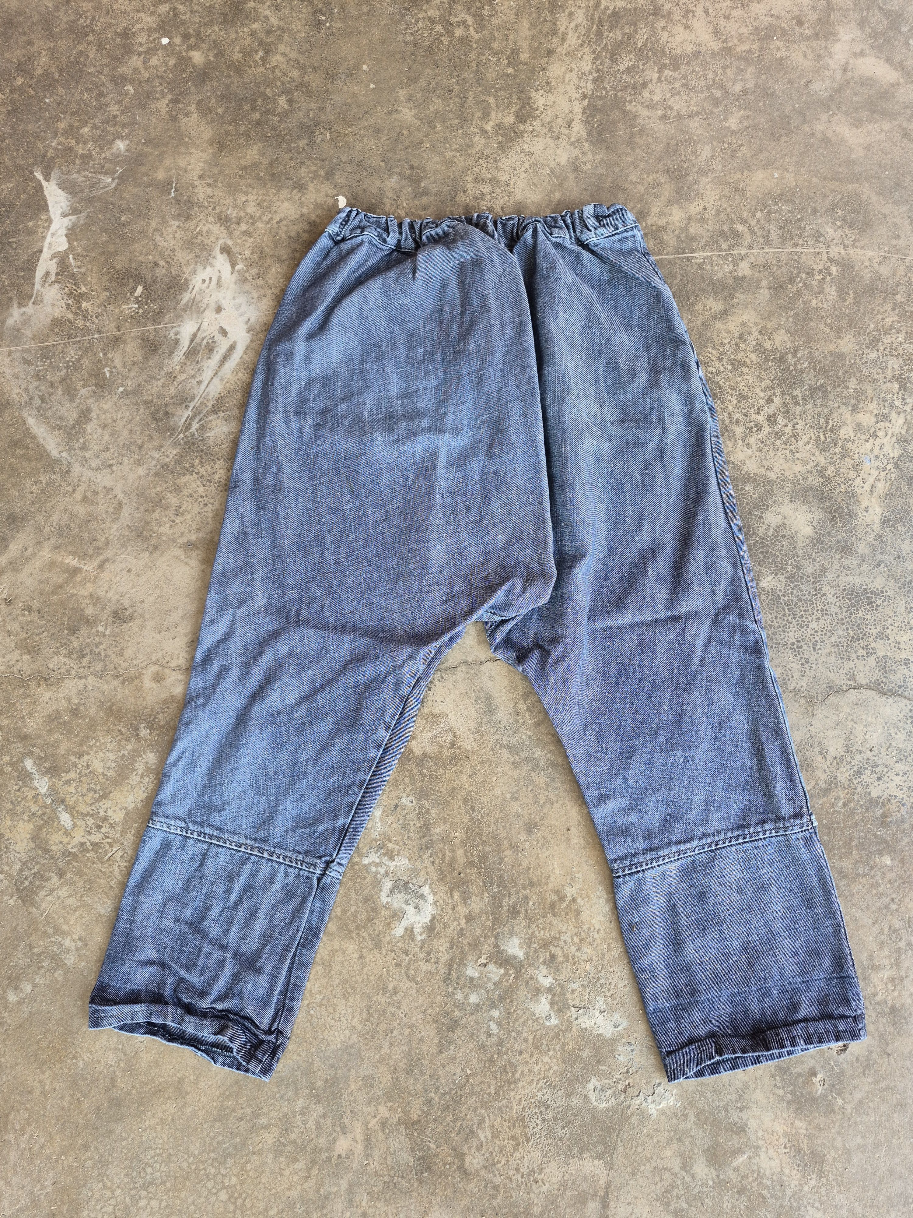 Japanese Brand 🔥 Japanese Brand Designer Long Crotch Denim Linen Pants Size US 28 / EU 44 - 5 Thumbnail