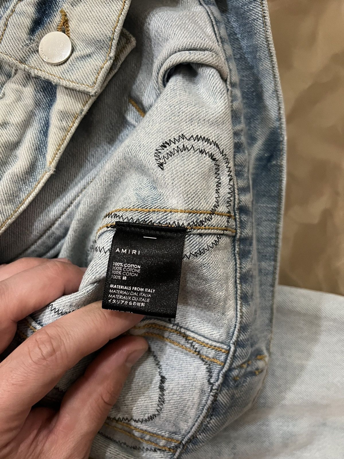 Amiri AMIRI - Oversized Distress Denim Trucker Jacket size M $3000 Size US M / EU 48-50 / 2 - 6 Thumbnail