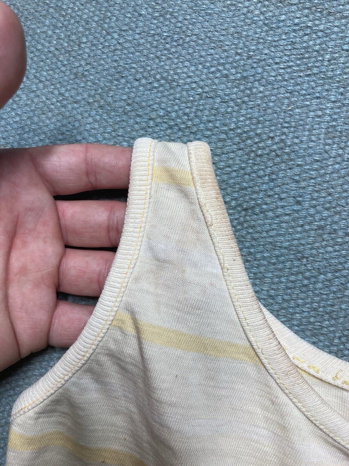 Vintage 70s striped tank top shirt distressed soft cotton women’s XS Size XS / US 0-2 / IT 36-38 - 6 Thumbnail