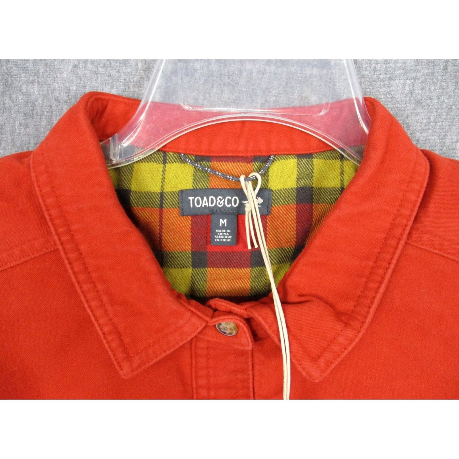 Toad&Co Toad&Co Morrison LS Shirt Womens Medium Red Organic Cotton Long Sleeve Pockets Size M / US 6-8 / IT 42-44 - 2 Thumbnail