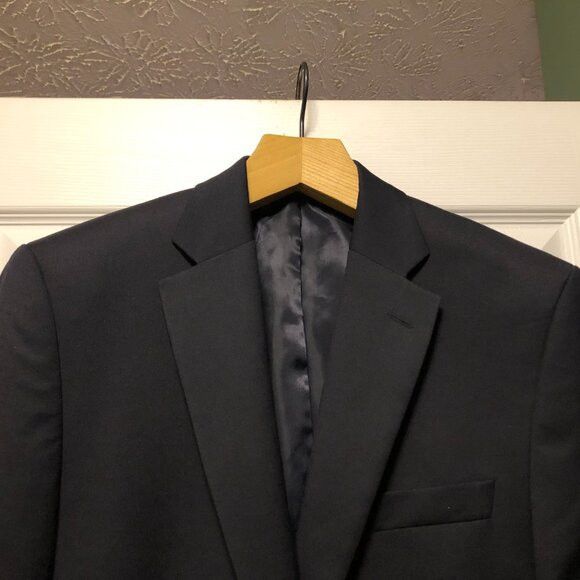 Michael Kors Michael kors men's navy sport coat blazer jacket size: 40L Size 40L - 2 Thumbnail