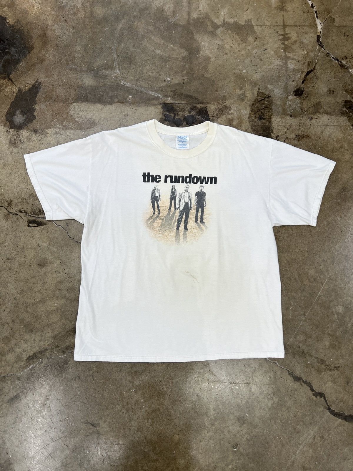 image of Vintage The Rundown Cut To The Chase Tee Sz. XL in White, Men's