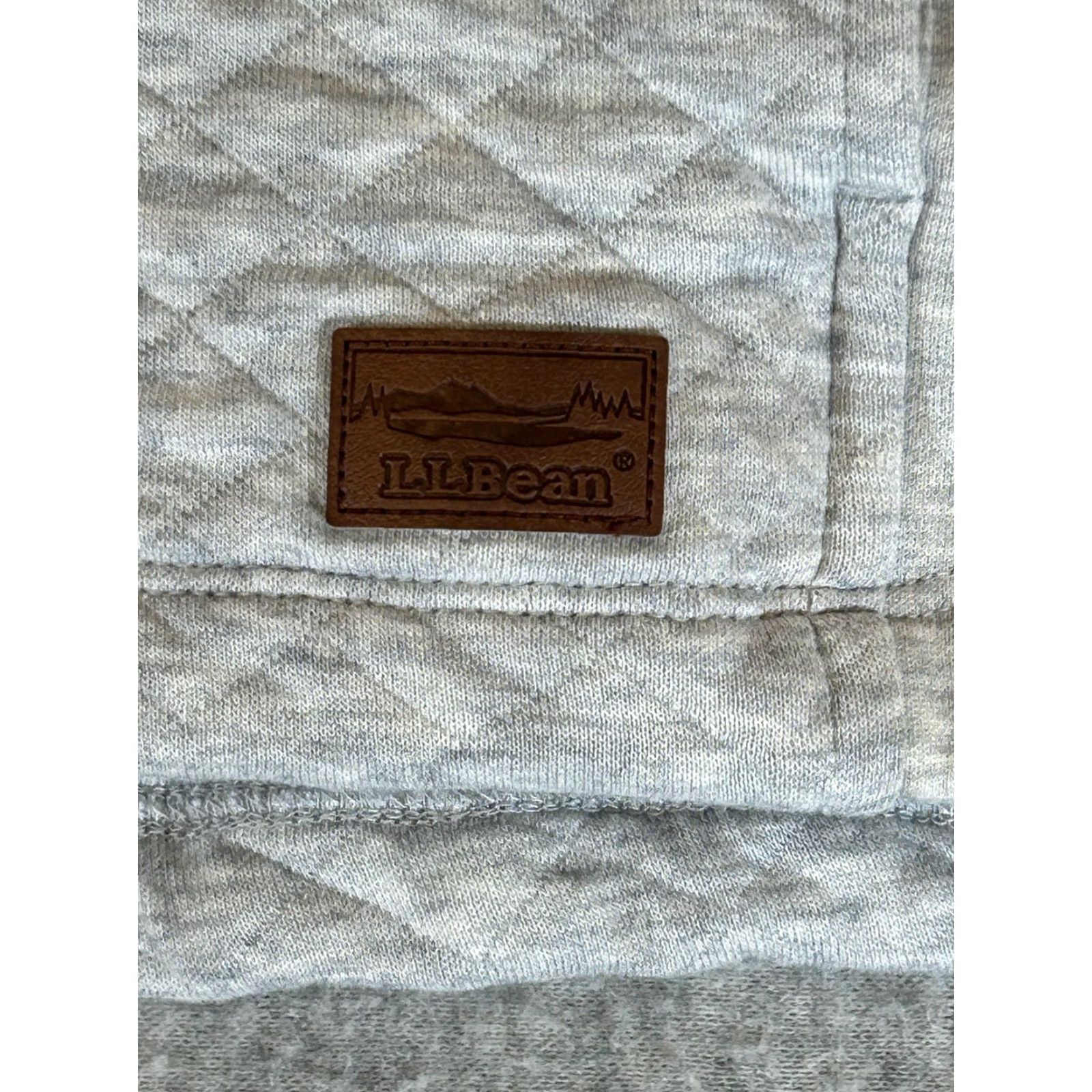 Vintage LL Bean Sweatshirt Womens Large Petite Pullover Gray Quilted Funnel Neck Tunic Size L / US 10 / IT 46 - 2 Thumbnail