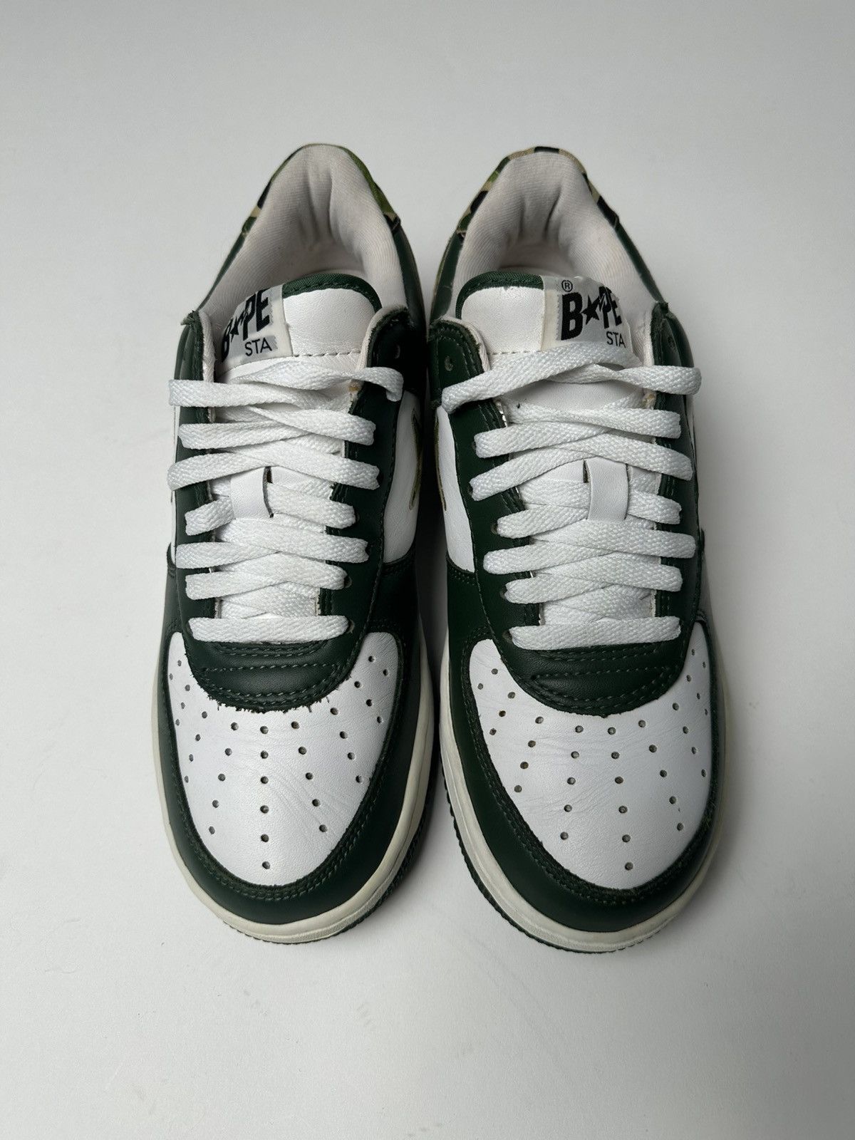 Bape RARE 2004 ABC Camo Green leather Bapesta Size US 9 / EU 42 - 3 Thumbnail