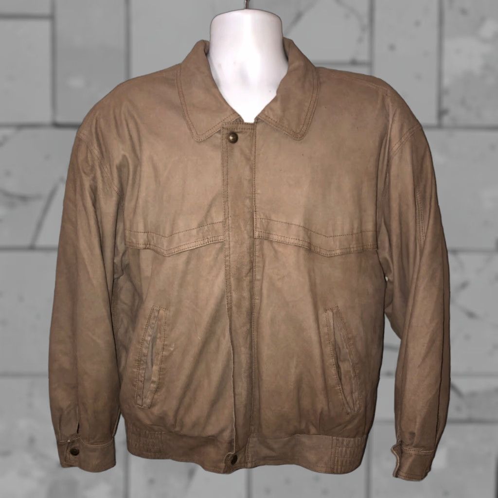 Vintage VINTAGE Michelangelo Leather Jacket Full Zip Men’s Brown Size 50 Size US M / EU 48-50 / 2 - 1 Thumbnail