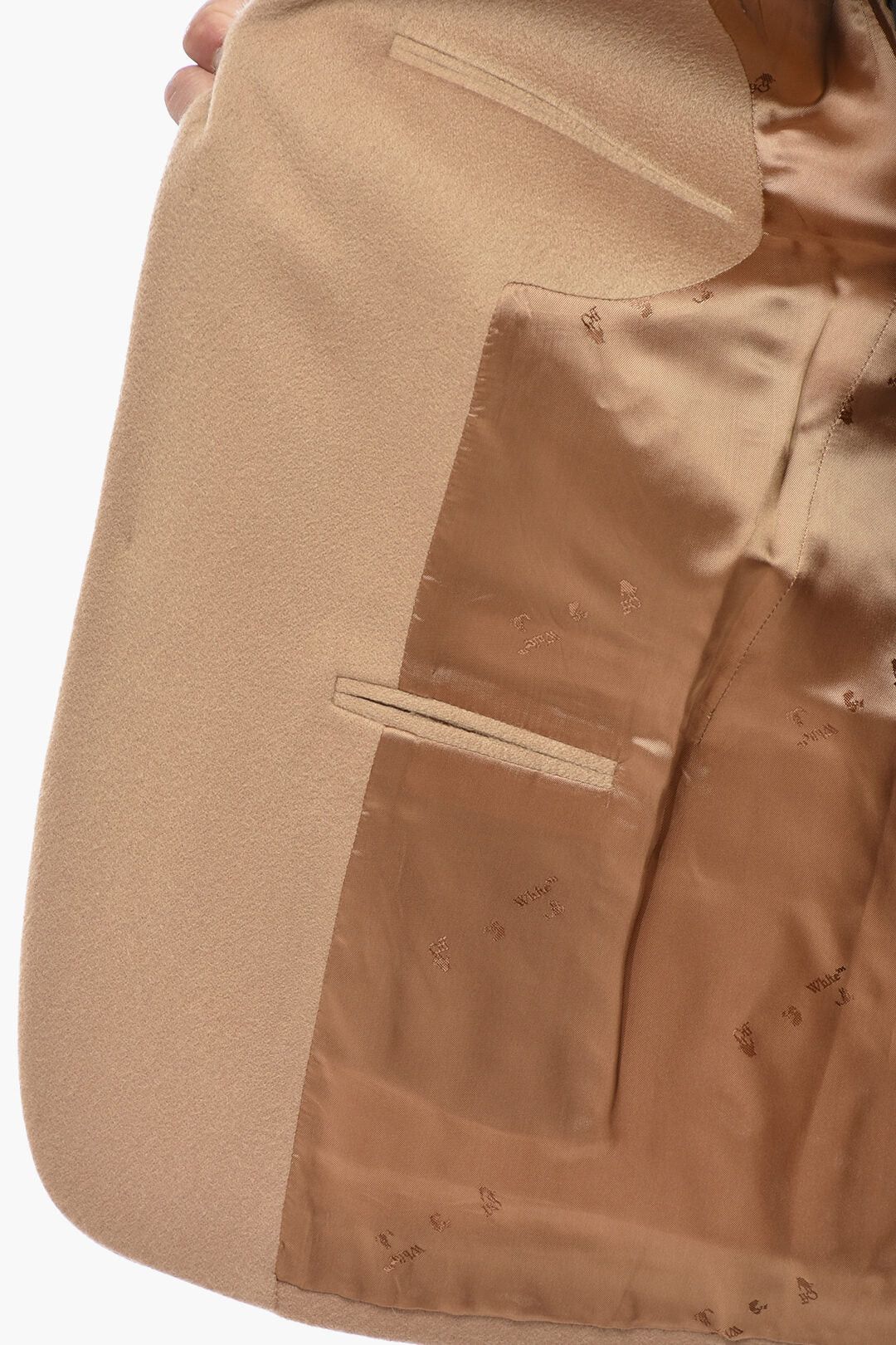 Off-White og1mm0426 Cashmere Blazer in Beige Size US M / EU 48-50 / 2 - 5 Thumbnail