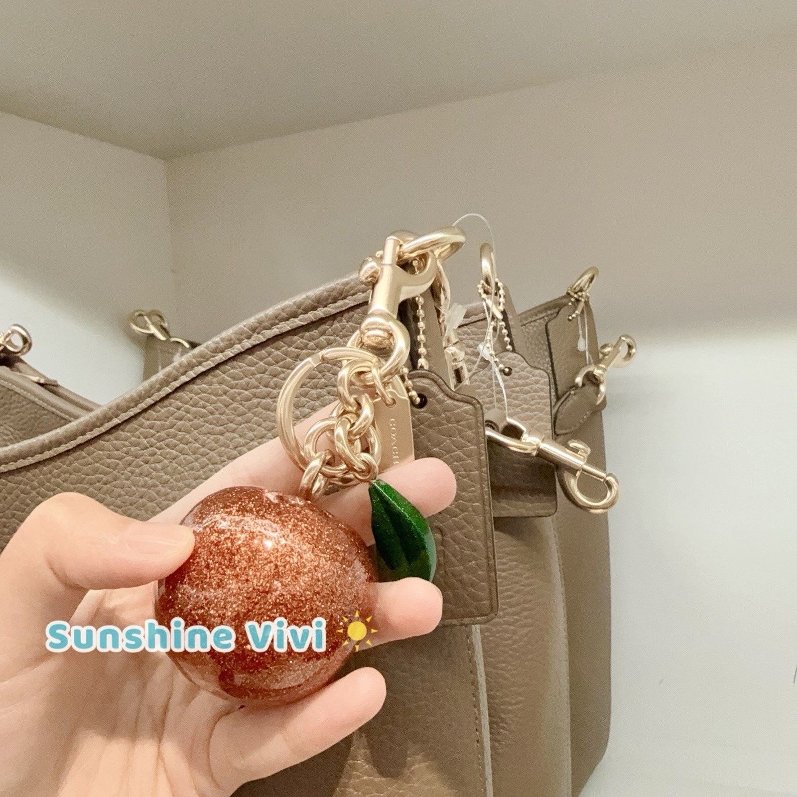 Coach NWT Coach Orange Bag Charm CAO51 Im/Spice Orange Size ONE SIZE - 4 Thumbnail