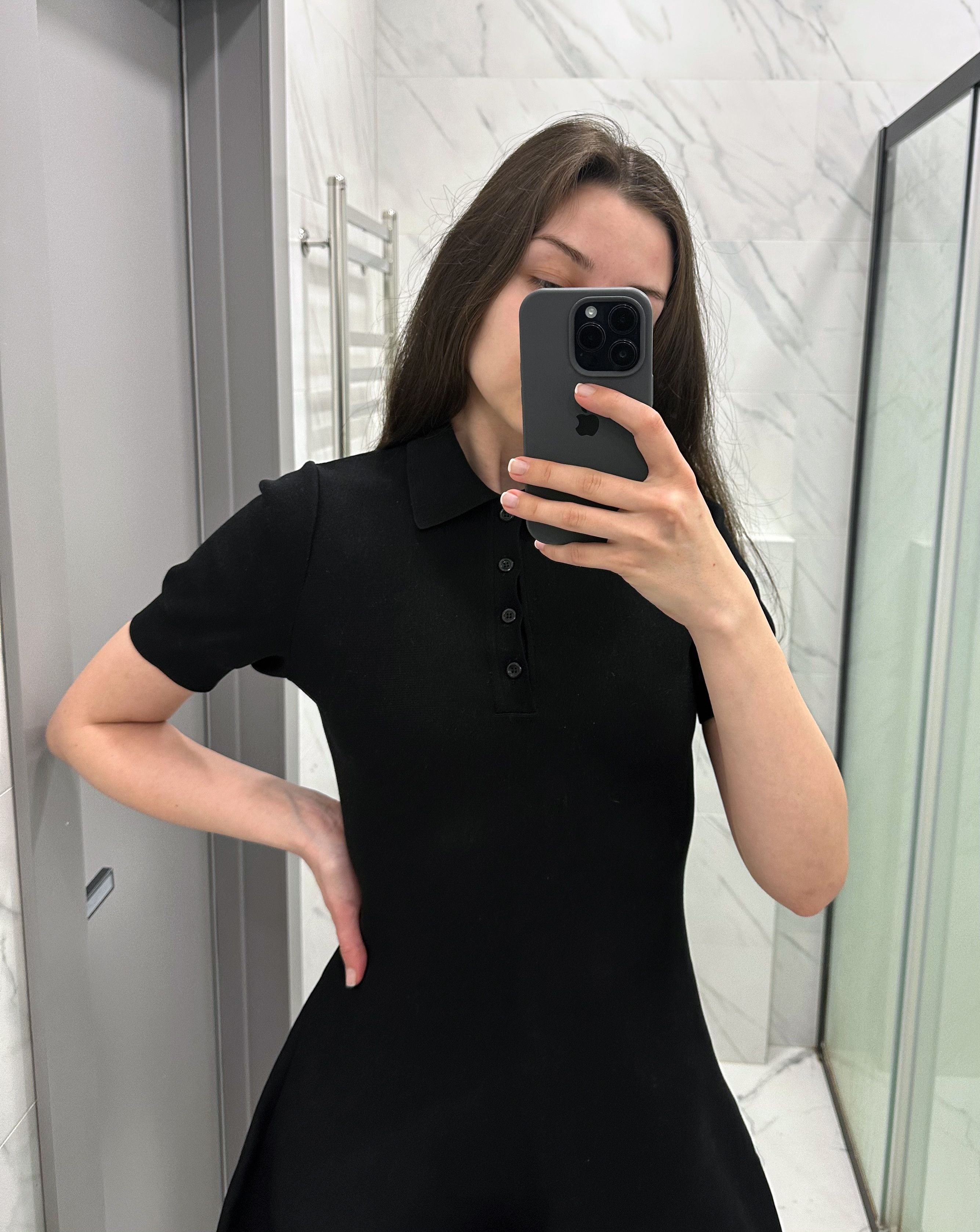 Ralph Lauren Purple Label Ralph Lauren Dress Heavy Polo Heavy Cotton Silk Black Size M / US 6-8 / IT 42-44 - 6 Thumbnail