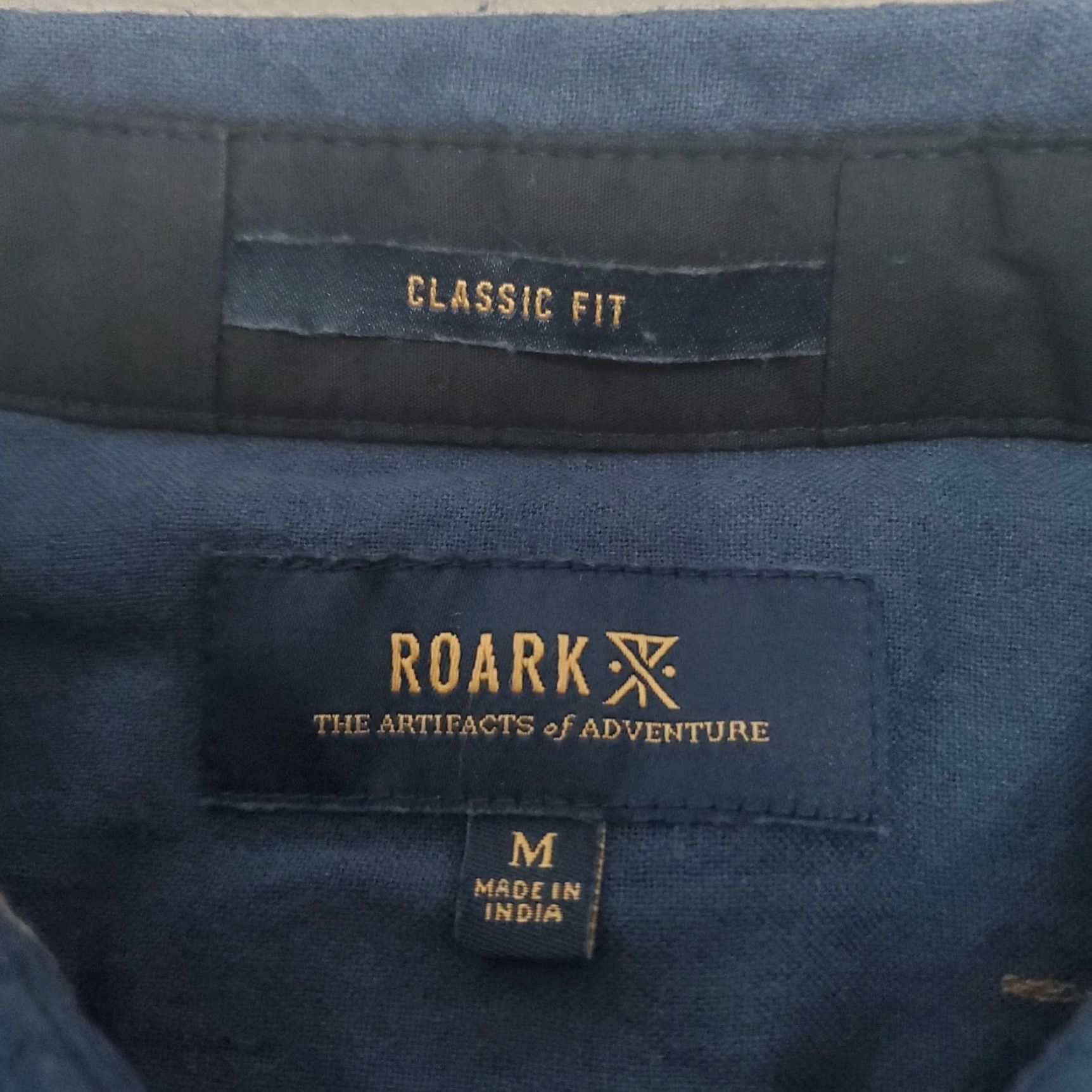 Roark Roark Journey SS Woven Shirt Men M Castagno Nannai Blue Organic Cotton Outdoors Size US M / EU 48-50 / 2 - 3 Thumbnail