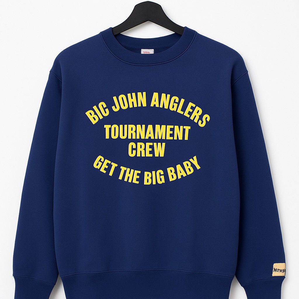 Vintage 90s Big John Anglers Navy Crewneck Get the Big Baby
