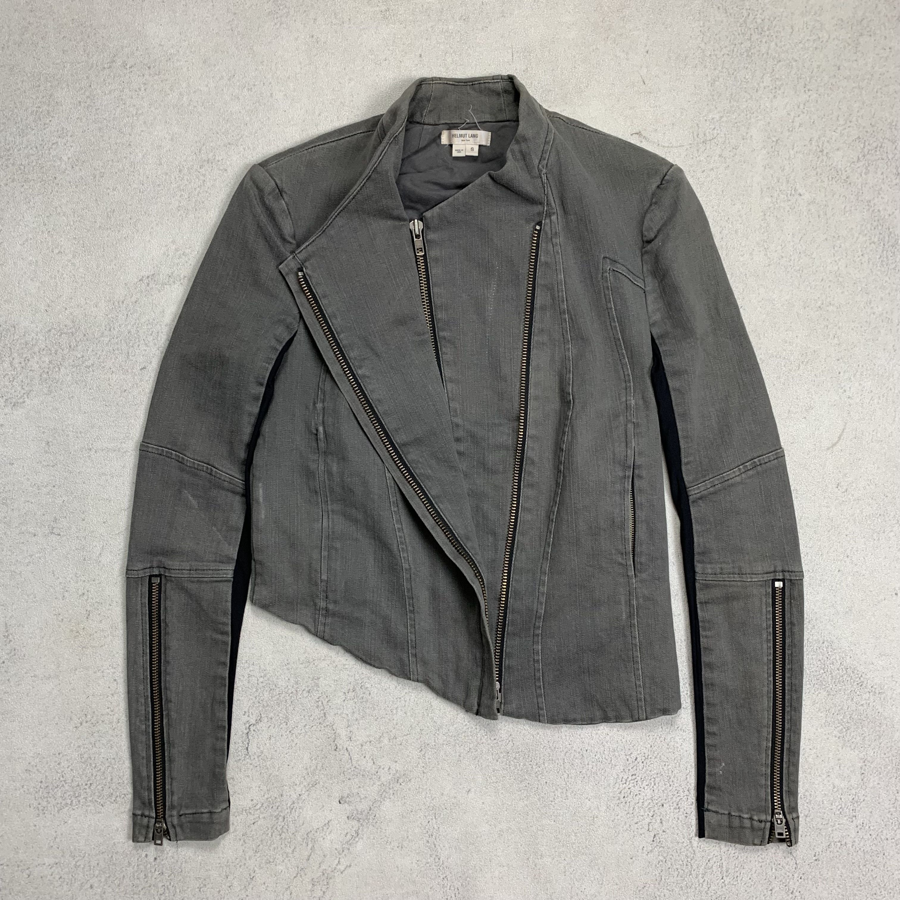 Helmut Lang Helmut Lang Asymmetrical Biker Jacket Size S / US 4 / IT 40 - 2 Thumbnail