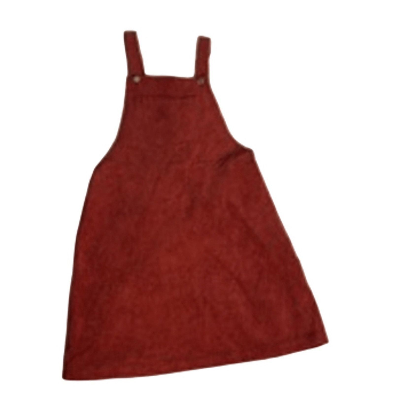 Shein Pinafore Overall Corduroy Dress Aesthetic Rust Red Shein Size XS / US 0-2 / IT 36-38 - 2 Thumbnail