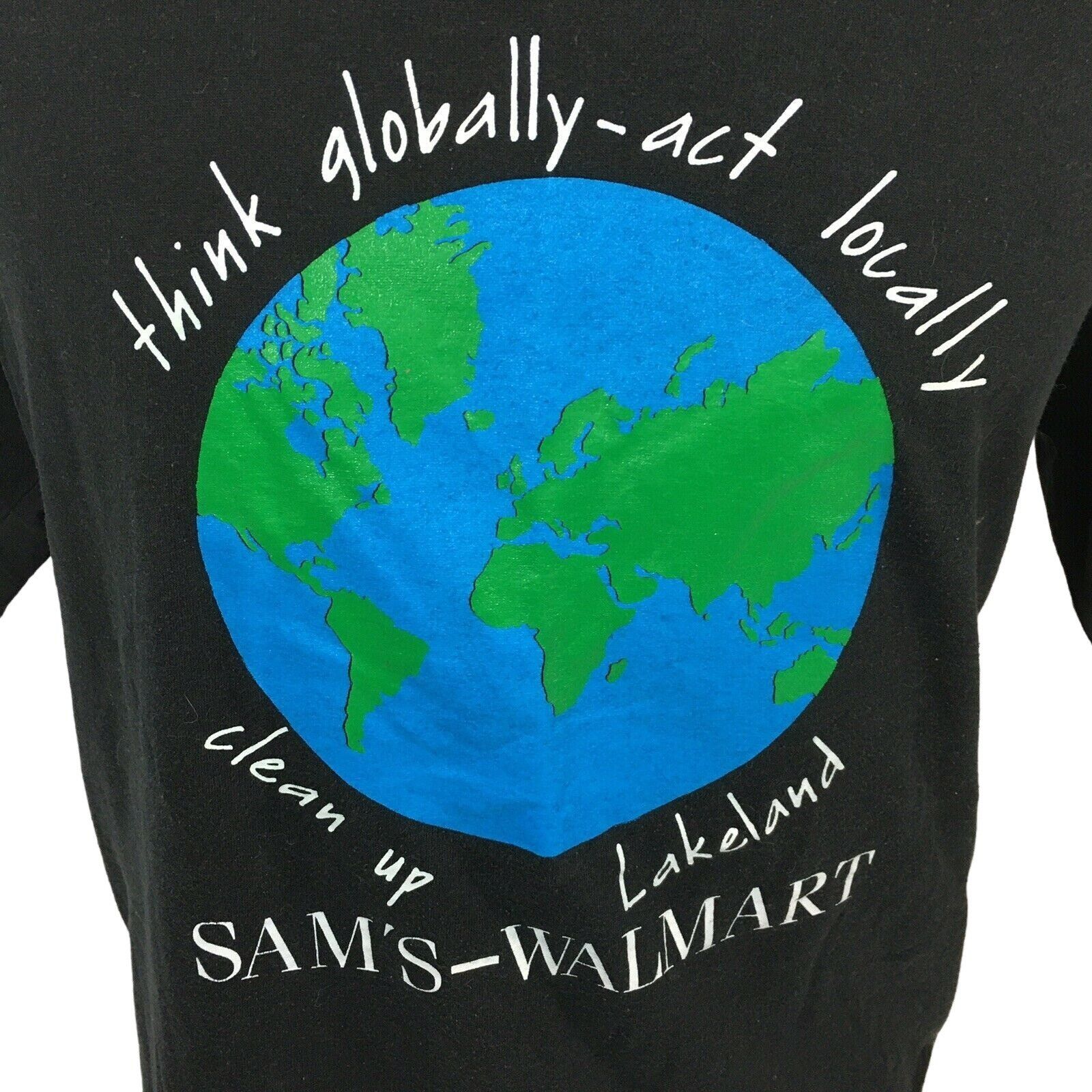 Jerzees Vtg Jerzees Environmental Activist Walmart Think Globally T Size US XL / EU 56 / 4 - 3 Thumbnail