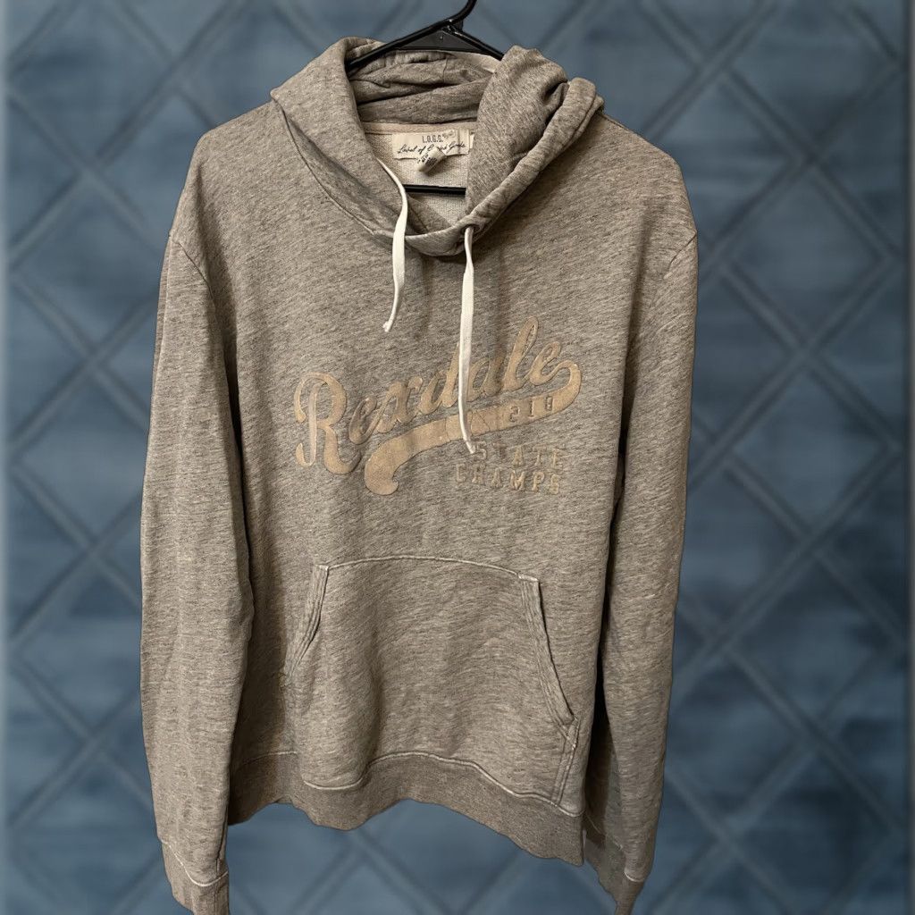 H&M VINTAGE H&M LOGG Hoodie Mens XL Beige Pullover Hooded Cotton Size US XL / EU 56 / 4 - 1 Thumbnail