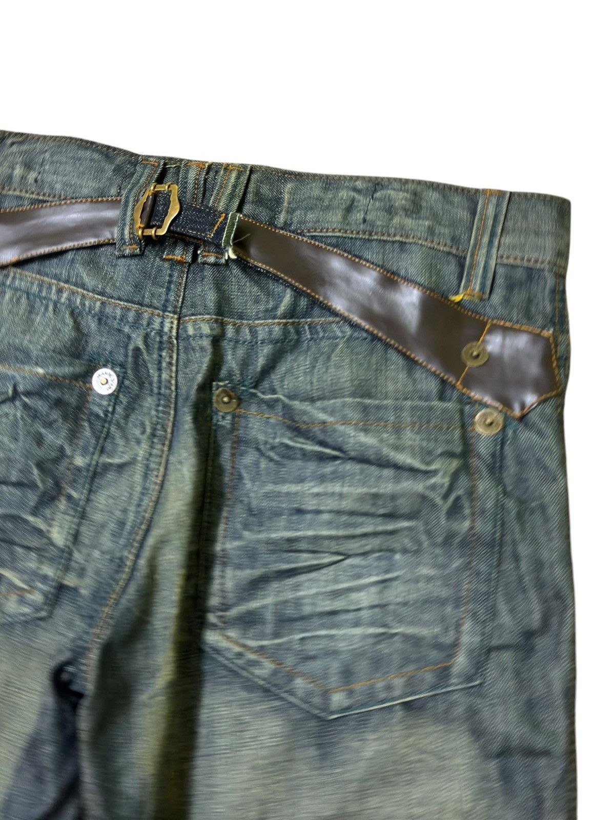 Hysteric Glamour × Japanese Brand × Vintage JEANS DE ART HONEY COMP STYLE BACK BUCKLE DENIM Size US 32 / EU 48 - 15 Thumbnail