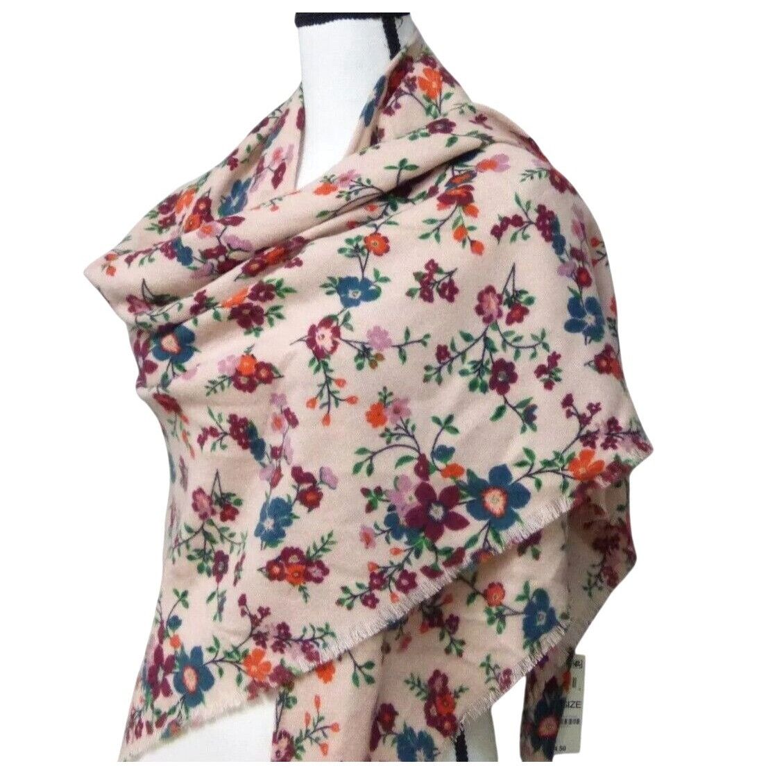 Other INC International Concepts Floral-Print Triangle Scarf, Blus Size ONE SIZE - 1 Thumbnail