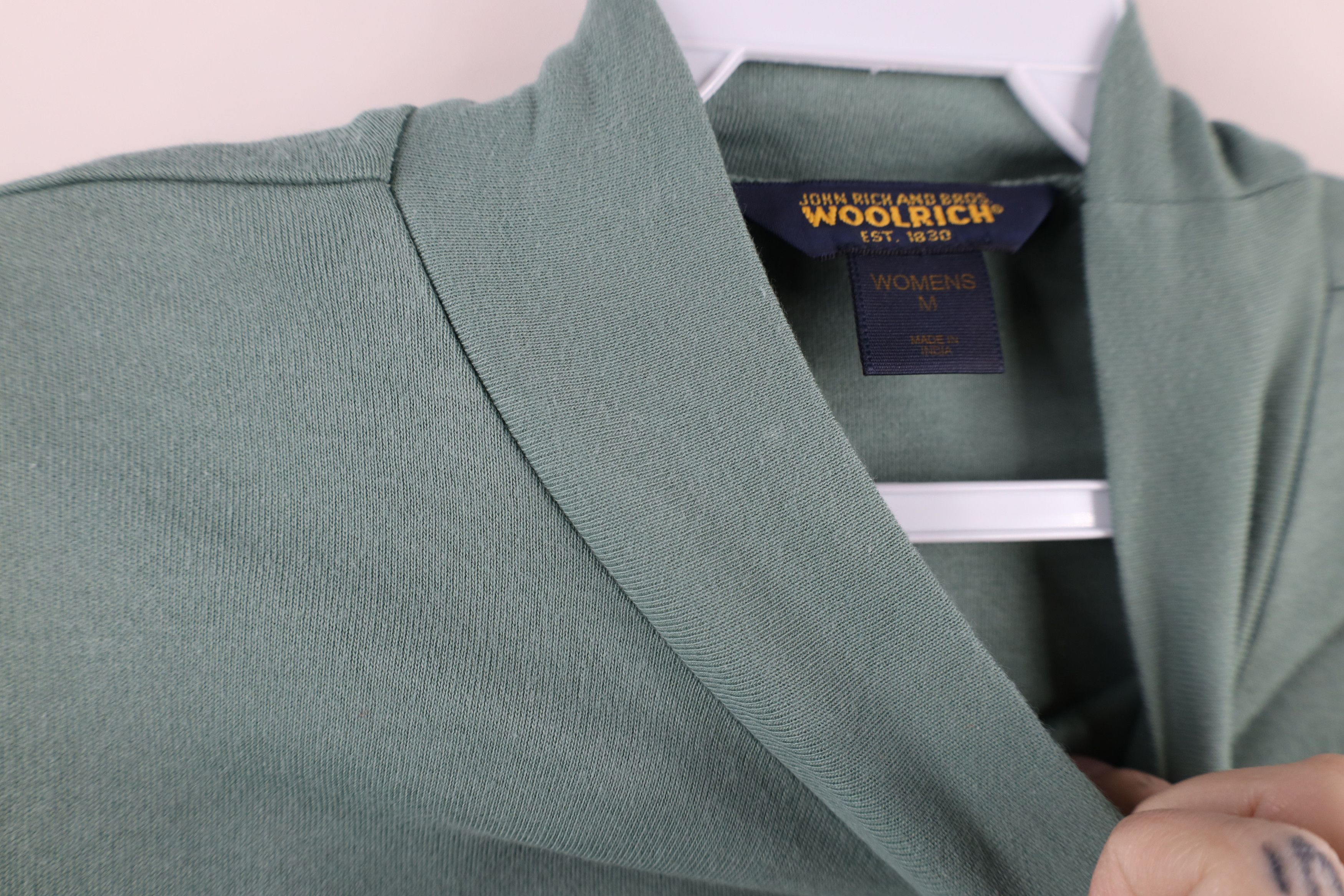 Vintage × Woolrich Woolen Mills Vintage 90s Woolrich Blank Mock Neck T-Shirt Green Cotton Size M / US 6-8 / IT 42-44 - 6 Thumbnail