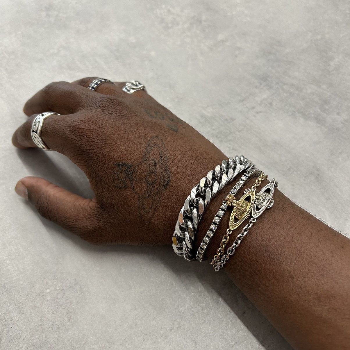 Vintage Y2K 2000s cuban style link thick heavyweight silver bracelet Size ONE SIZE - 3 Thumbnail