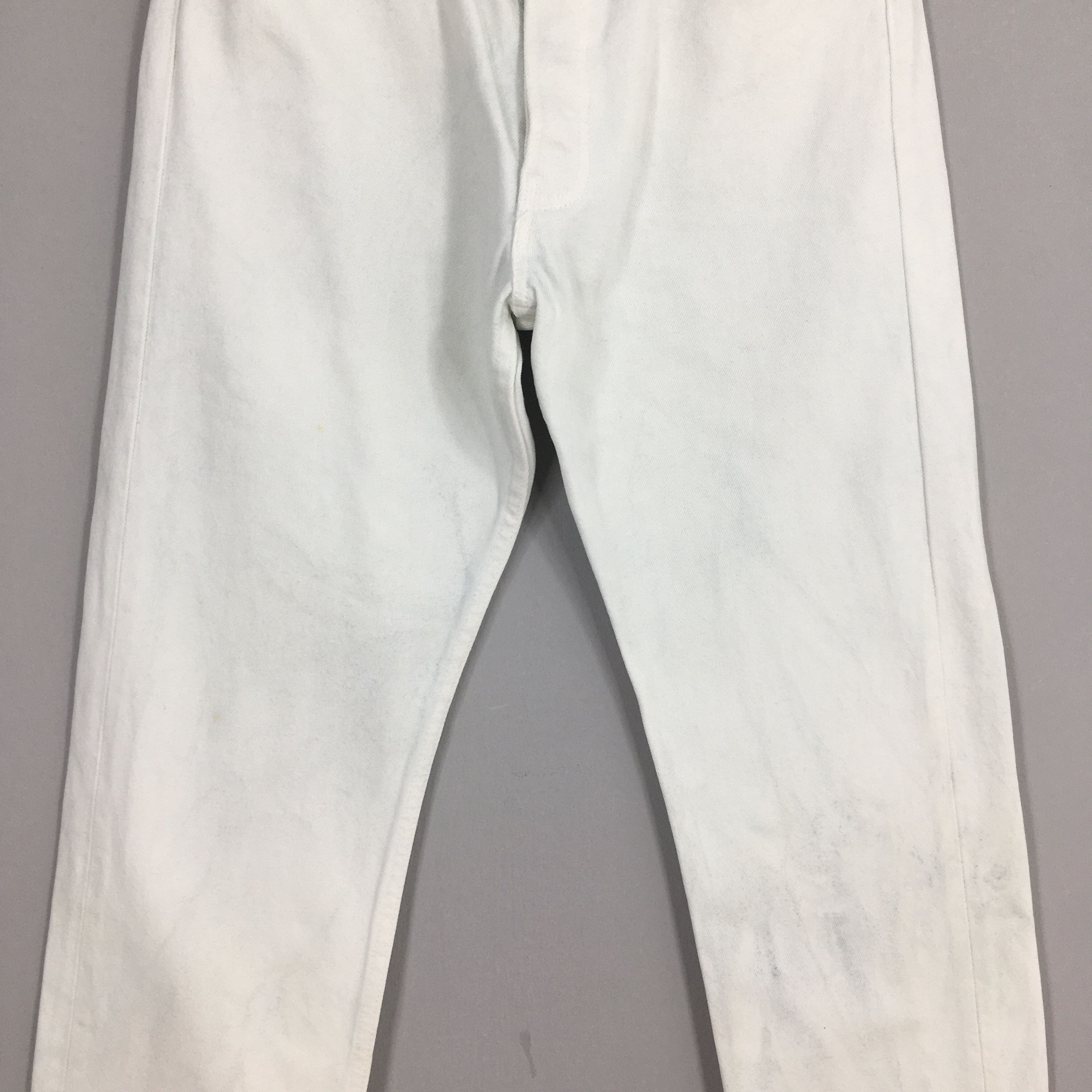 Levi's Size 28x29.5 Vintage 80s Levi's 501 White Jeans S1044 Size 28" / US 6 / IT 42 - 3 Thumbnail