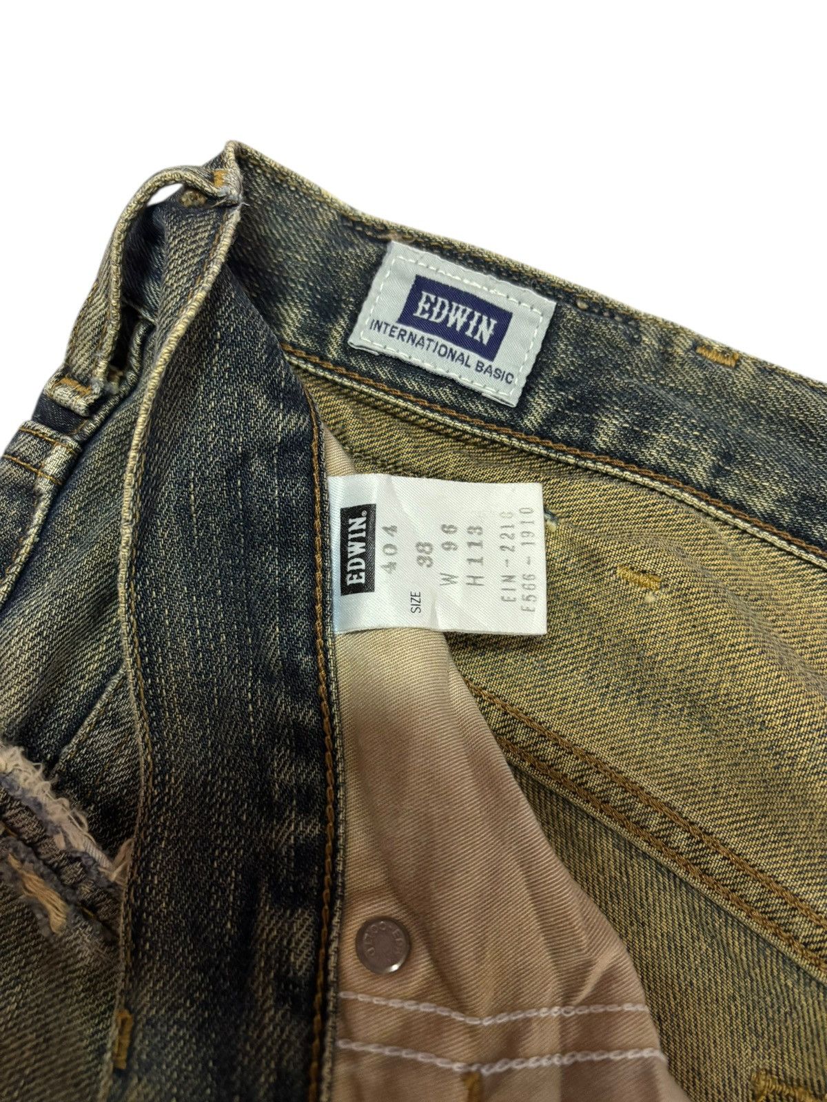 Edwin Vtg Edwin Japan 404 Distressed Jeans Size US 36 / EU 52 - 9 Thumbnail