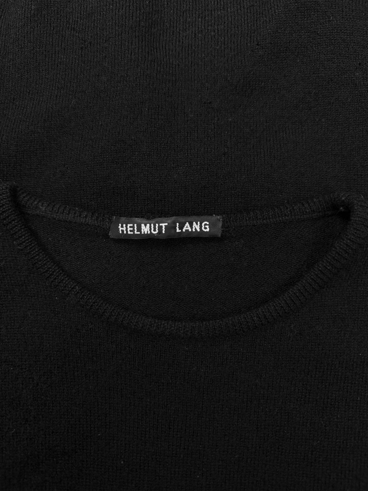 Helmut Lang 90s Helmut Lang ‘Cut Out’ Shoulder Black Knitted Sweater Size US M / EU 48-50 / 2 - 4 Thumbnail