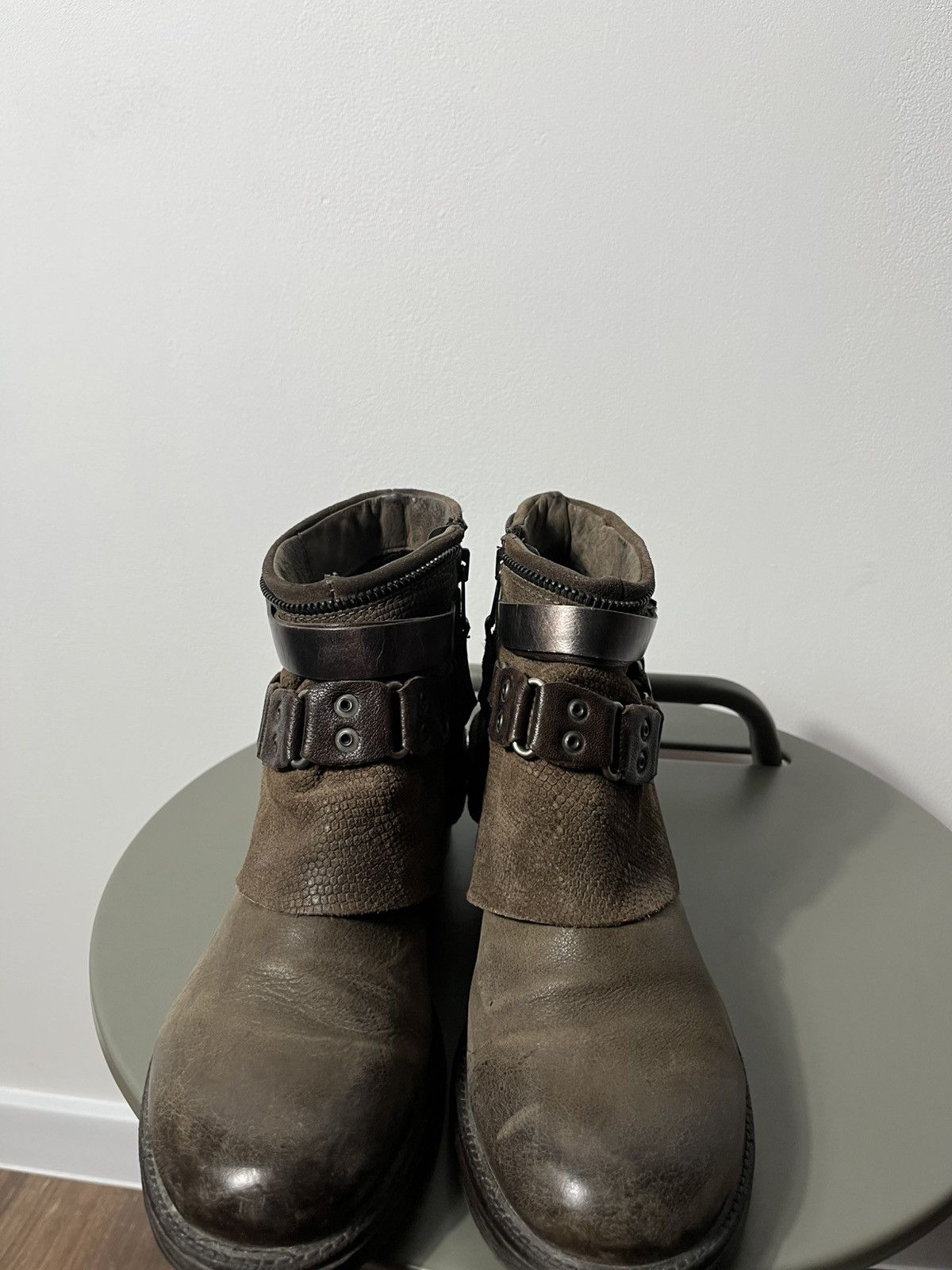 Vintage Avant-Garde Distressed Boots Size 39 – Grunge Military Style Size US 8 / IT 38 - 6 Thumbnail